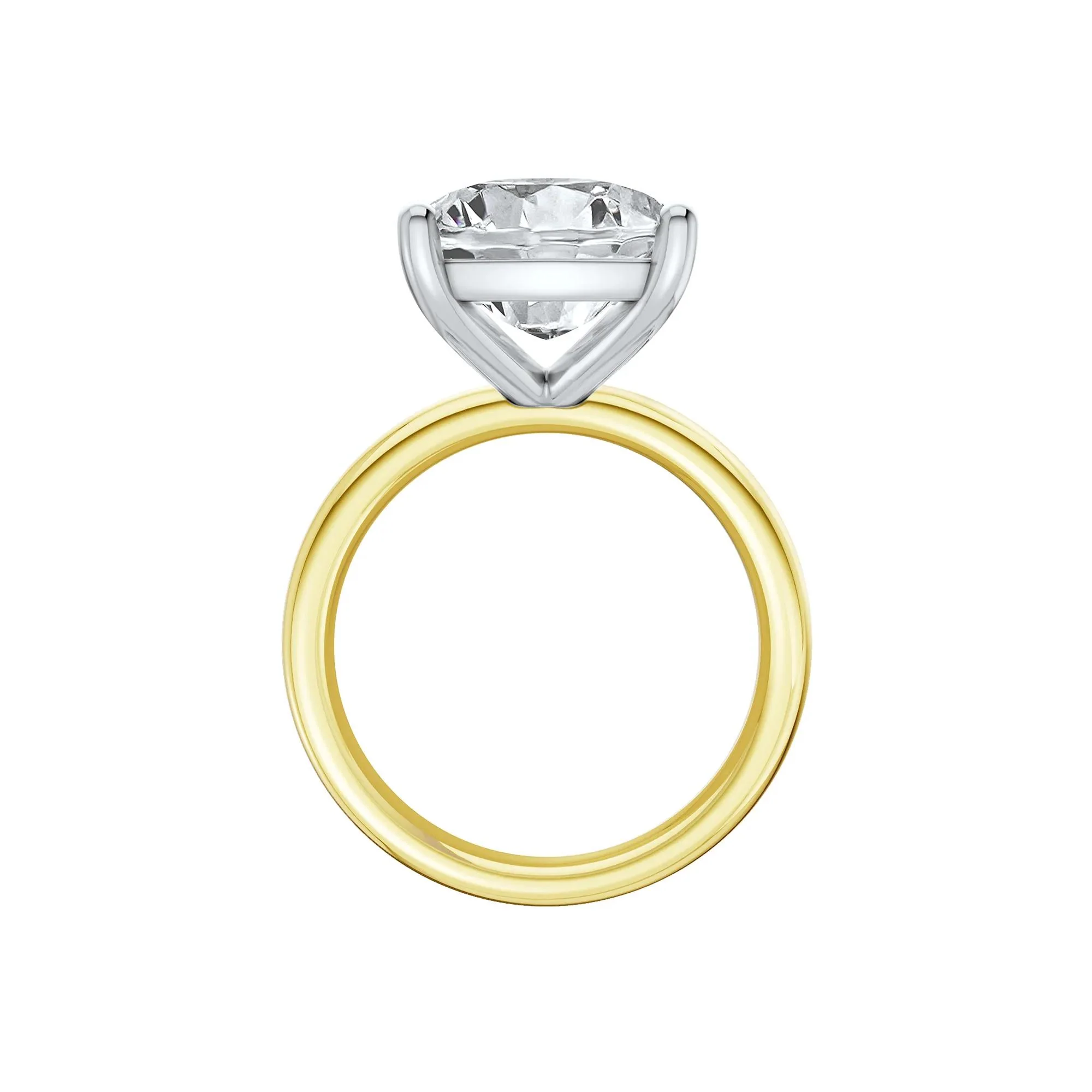8 CT. Tw. Lab Grown Diamond Elongated Cushion-Cut Engagement Ring 14K Yellow and White Gold Size 7.5 2mm - Image 2