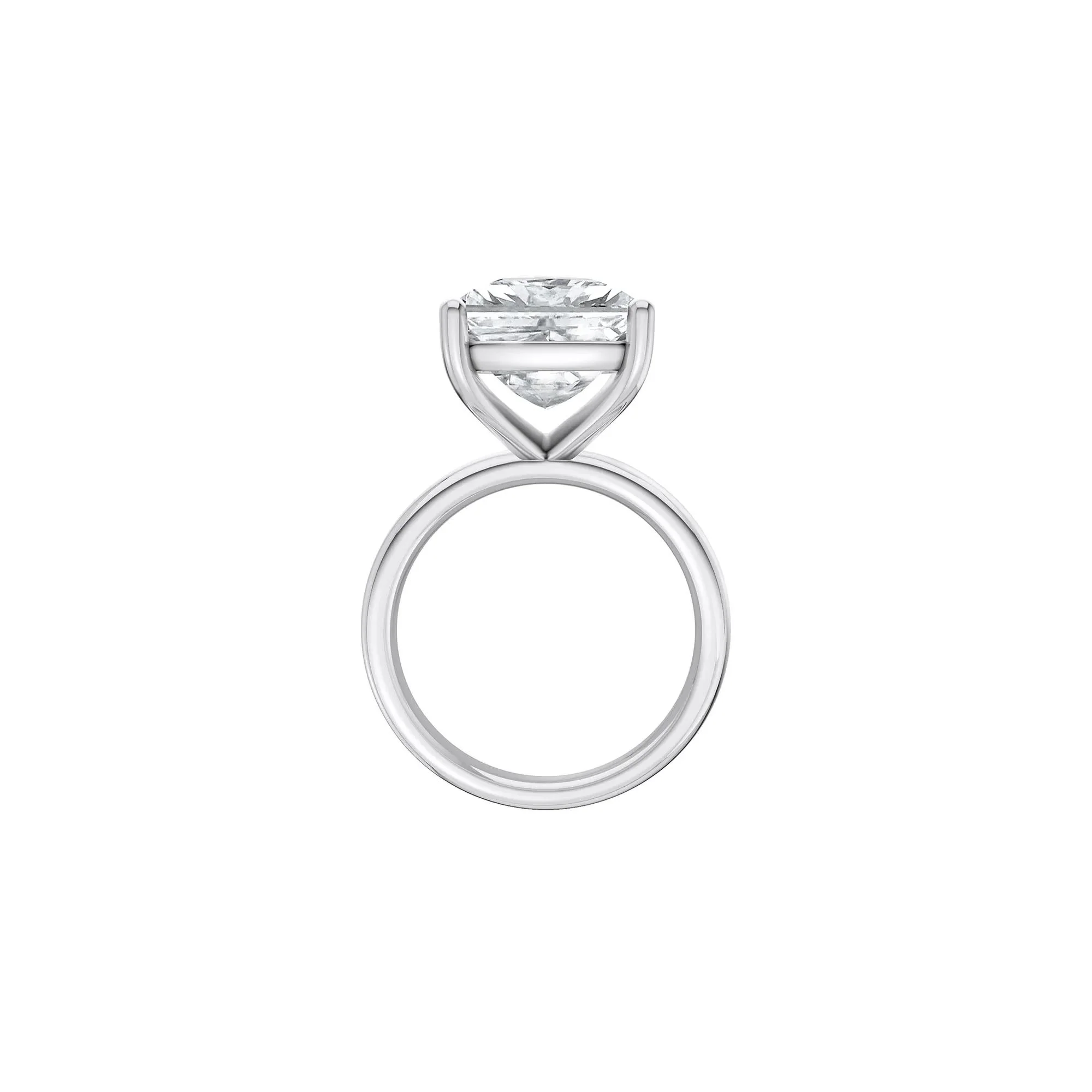 9 CT. Tw. Lab Grown Diamond Elongated Cushion-Cut Engagement Ring 14K White Gold Size 4.5 2mm - Image 2