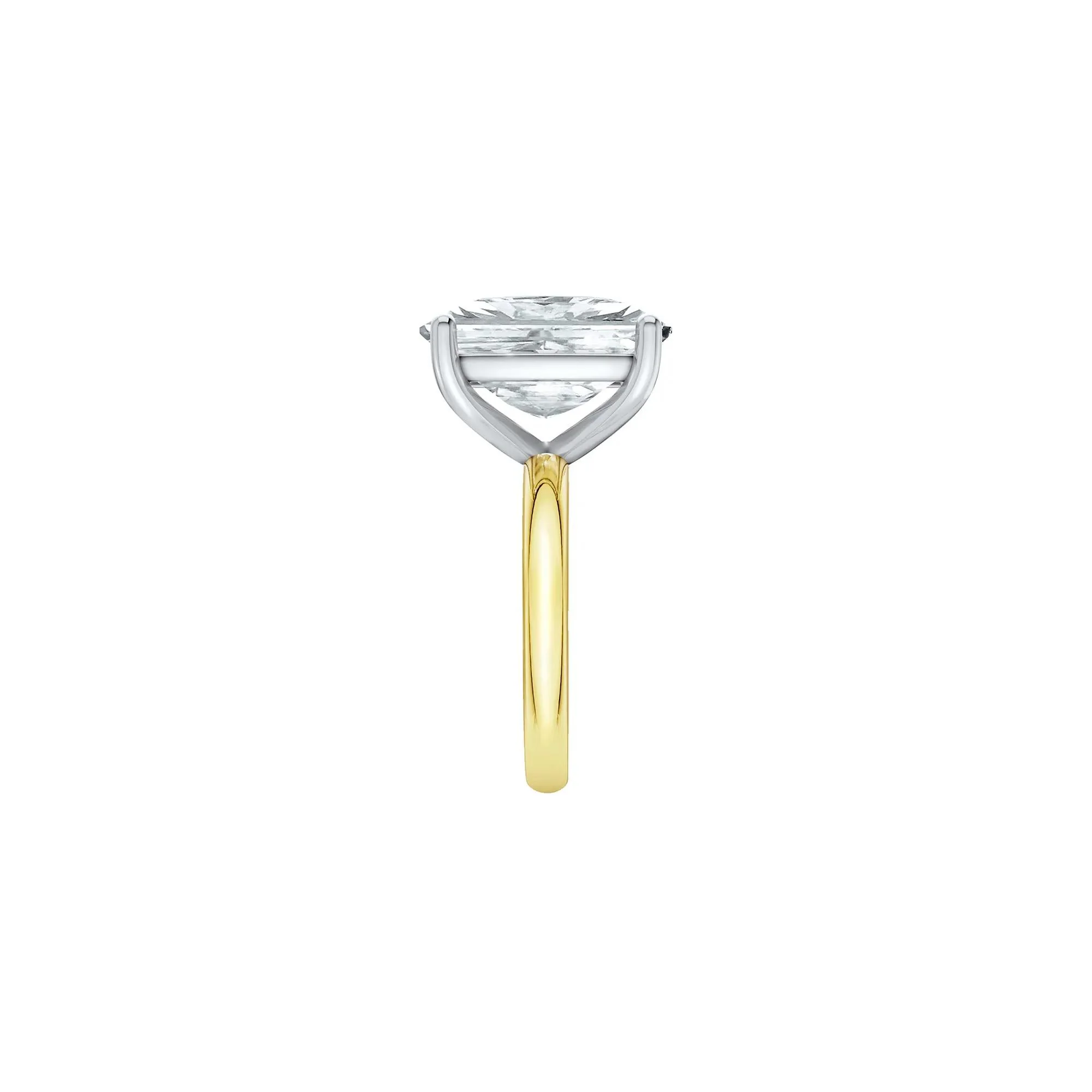 9 CT. Tw. Lab Grown Diamond Elongated Cushion-Cut Engagement Ring 14K Yellow and White Gold Size 12 2mm - Image 3