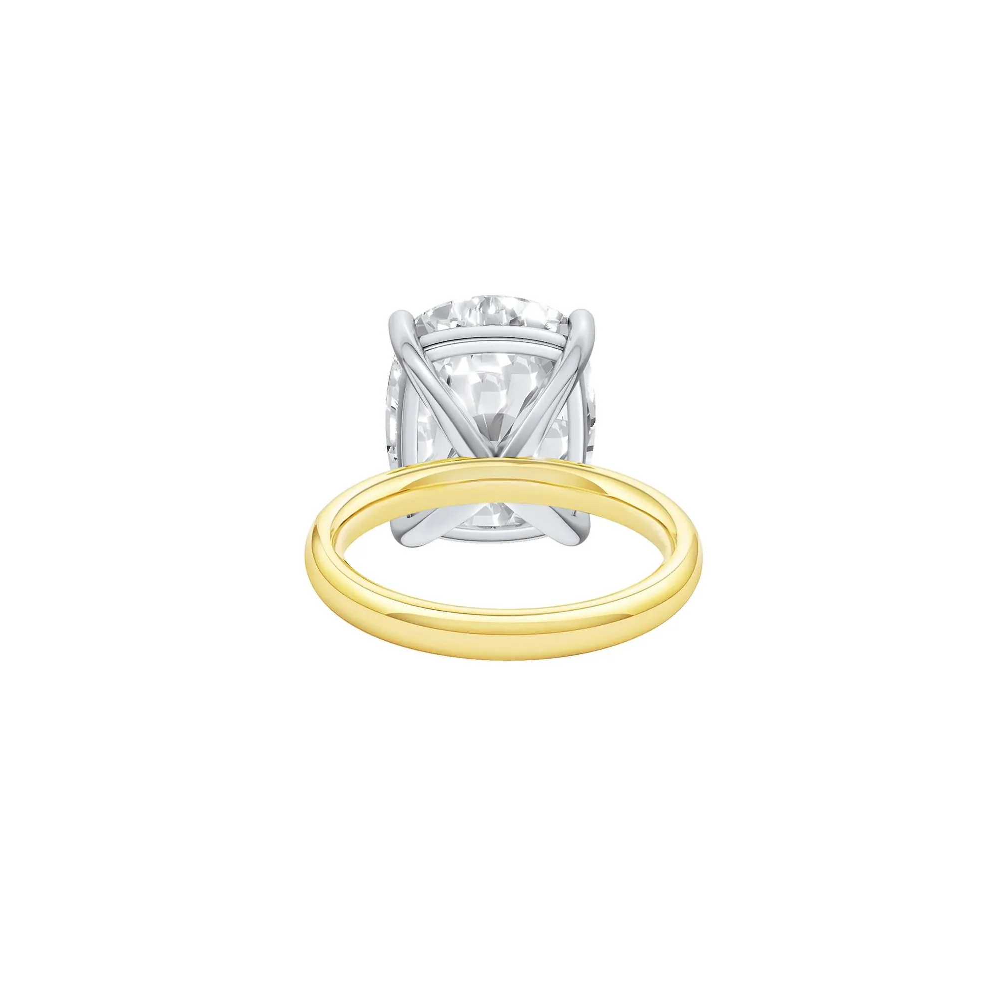 9 CT. Tw. Lab Grown Diamond Elongated Cushion-Cut Engagement Ring 14K Yellow and White Gold Size 4.5 2mm - Image 4
