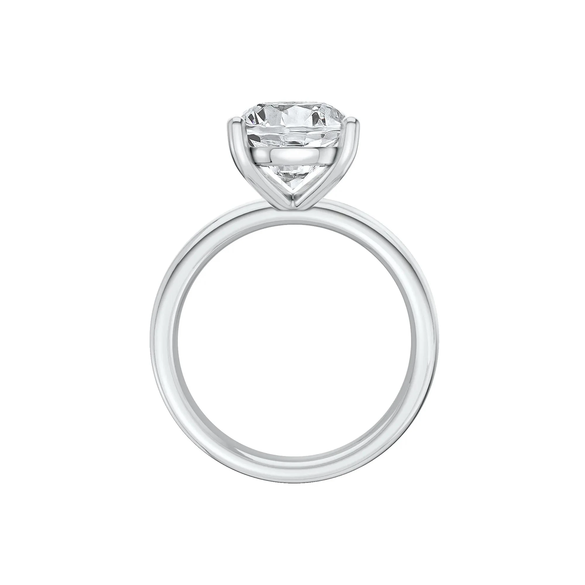 Lab Grown Diamond Pear-Shaped Solitaire Ring Platinum (5 CT.) White Size 4.5 2mm - Image 2