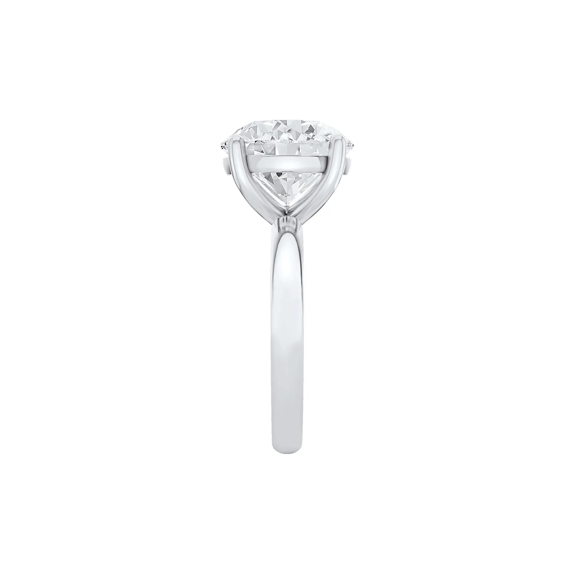 Lab Grown Diamond Round Solitaire Ring Platinum (6 CT.) Round Brilliant Cut White Size 7 2mm - Image 3