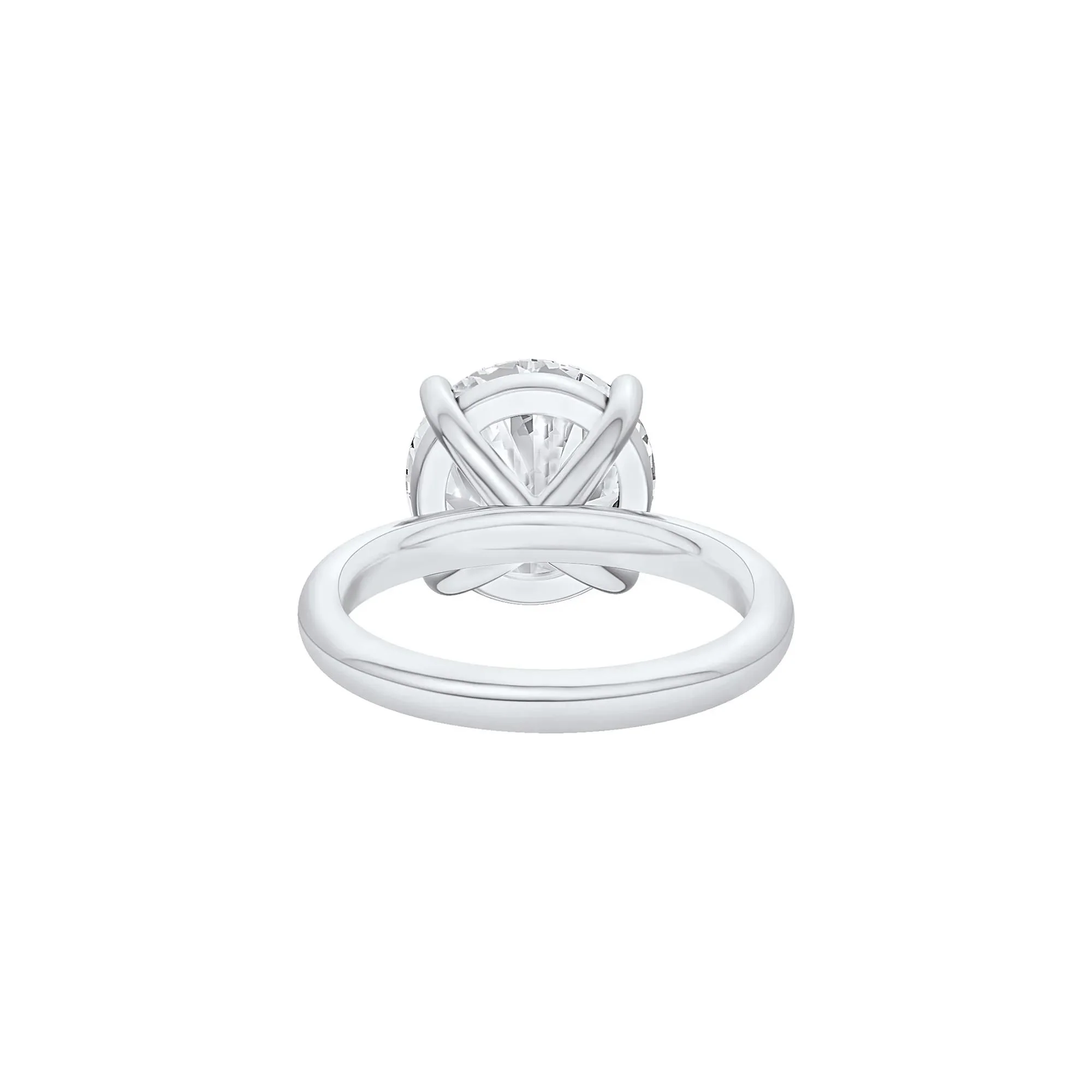 Lab Grown Diamond Round Solitaire Ring Platinum (6 CT.) Round Brilliant Cut White Size 9.5 2mm - Image 4