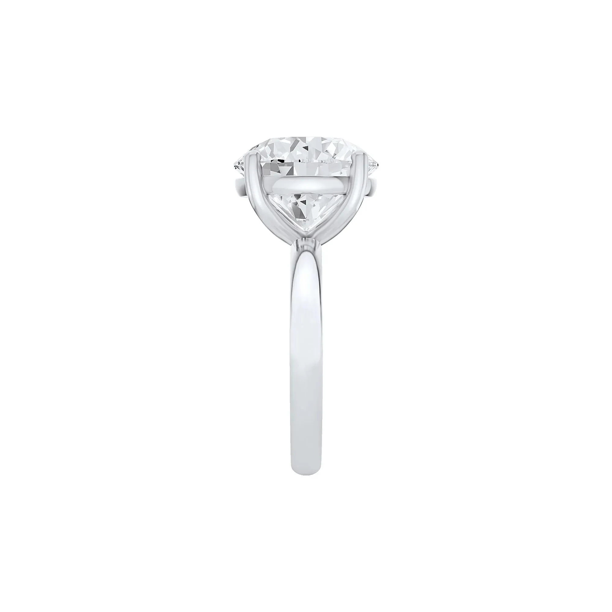 Lab Grown Diamond Round Solitaire Ring 14K Yellow & White Gold (7 CT.) Round Brilliant Cut Size 8.5 2mm - Image 3