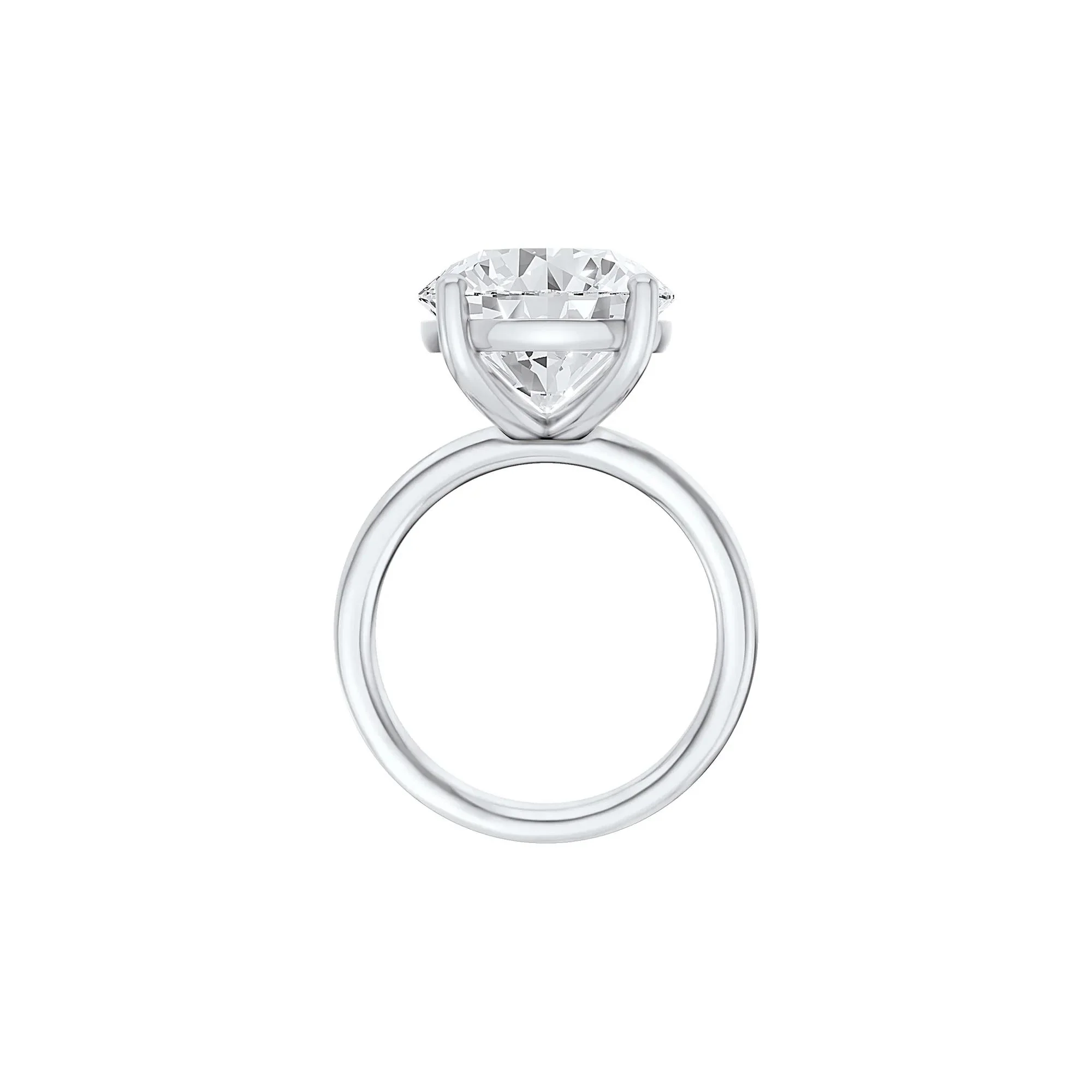 Lab Grown Diamond Round Solitaire Ring Platinum (7 CT.) Round Brilliant Cut White Size 11.5 2mm - Image 2