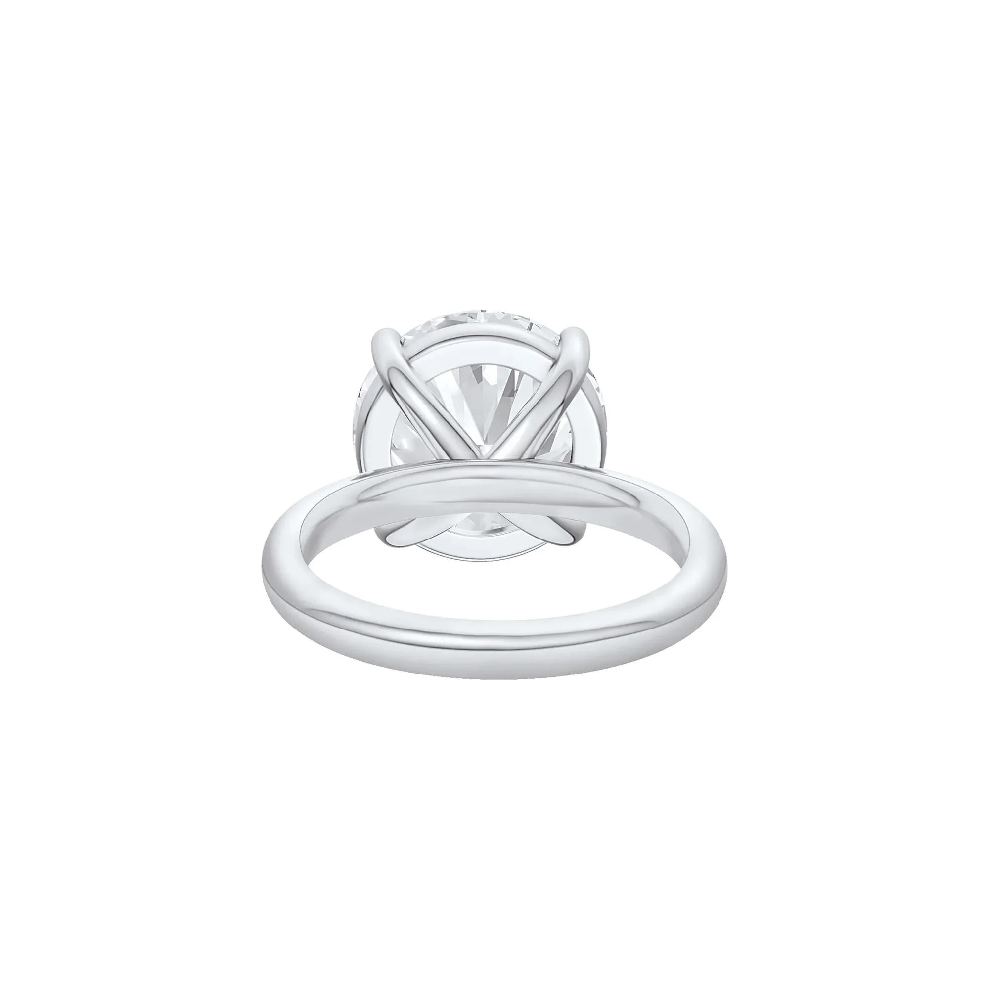 Lab Grown Diamond Round Solitaire Ring Platinum (7 CT.) Round Brilliant Cut White Size 4 2mm - Image 4