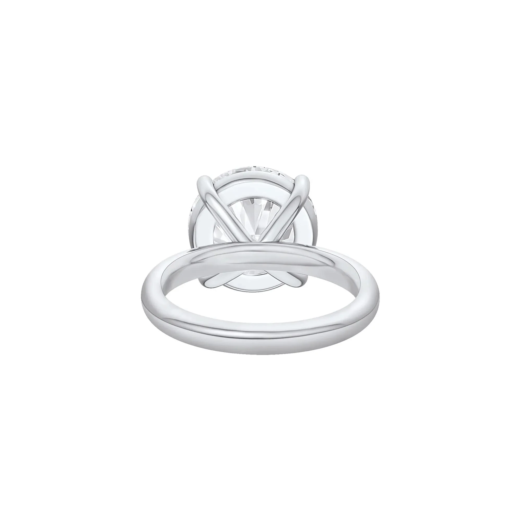 Lab Grown Diamond Round Solitaire Ring Platinum (8 CT.) Round Brilliant Cut White Size 9.5 2mm - Image 4