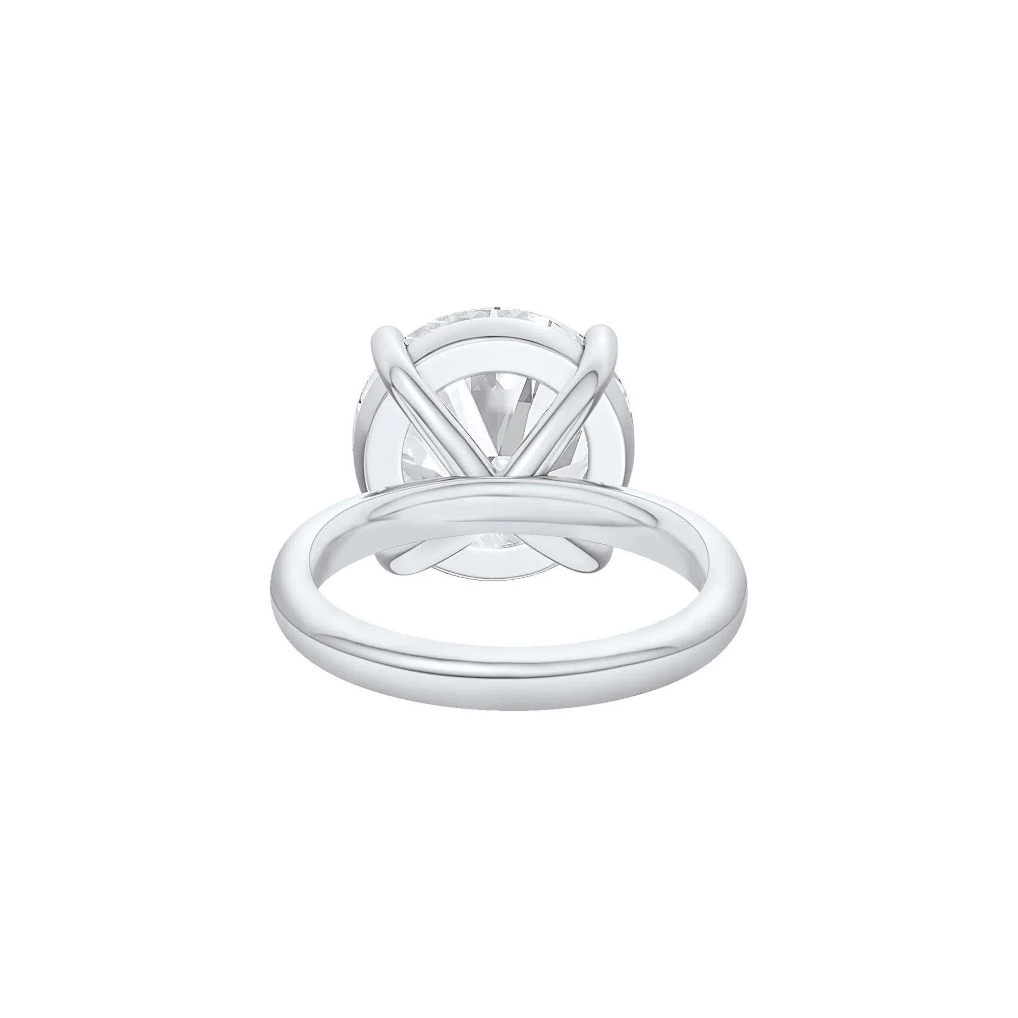 Lab Grown Diamond Round Solitaire Engagement Ring 14K White Gold (10 CT.) Size 10 2mm - Image 4