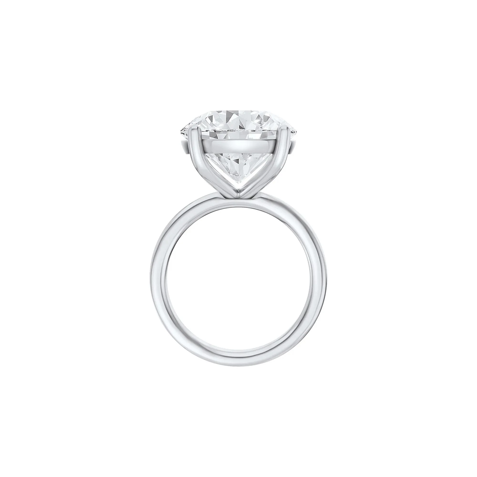 Lab Grown Diamond Round Solitaire Engagement Ring 14K White Gold (10 CT.) Size 9 2mm - Image 2