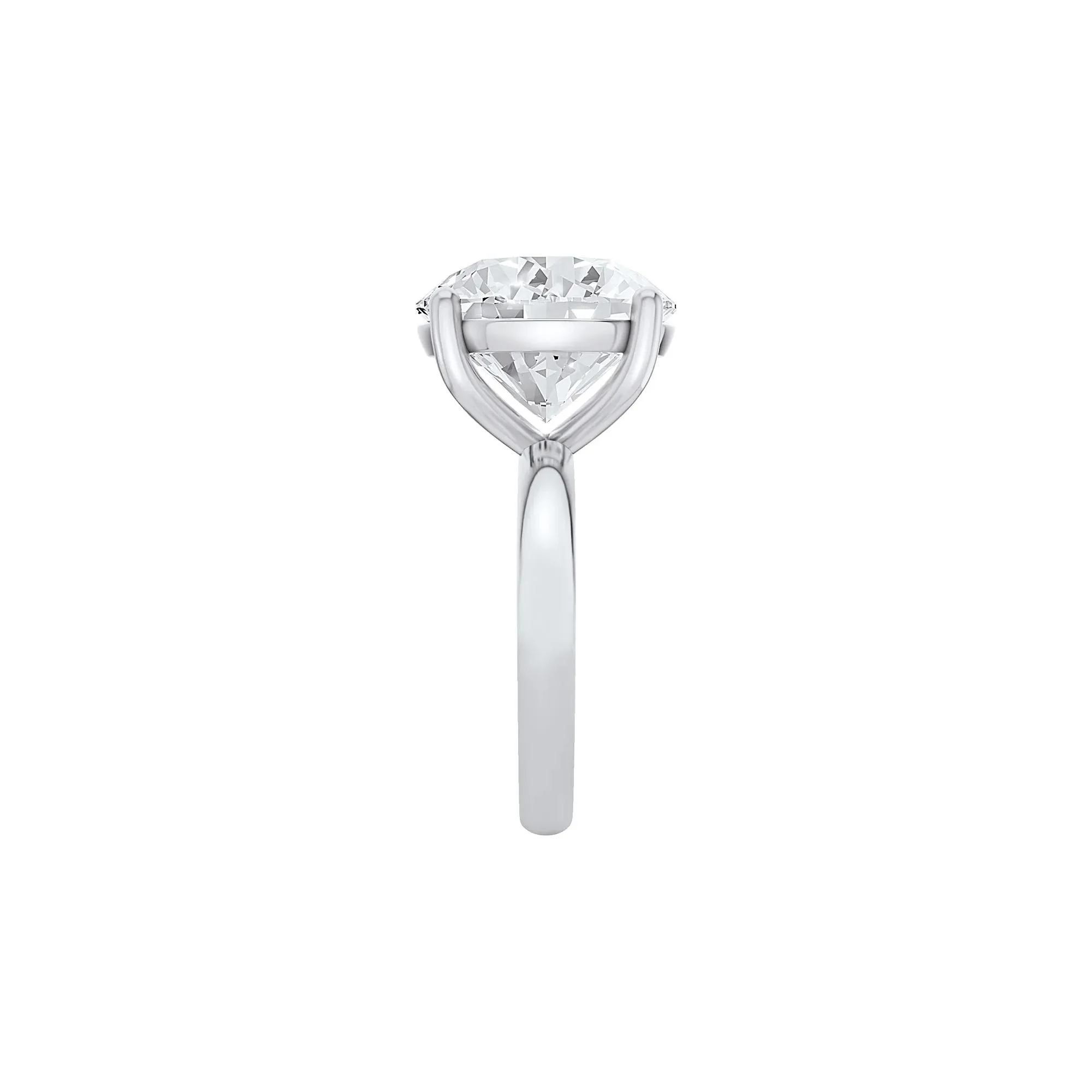 Lab Grown Diamond Round Solitaire Engagement Ring 14K White Gold (10 CT.) Size 9.5 2mm - Image 3