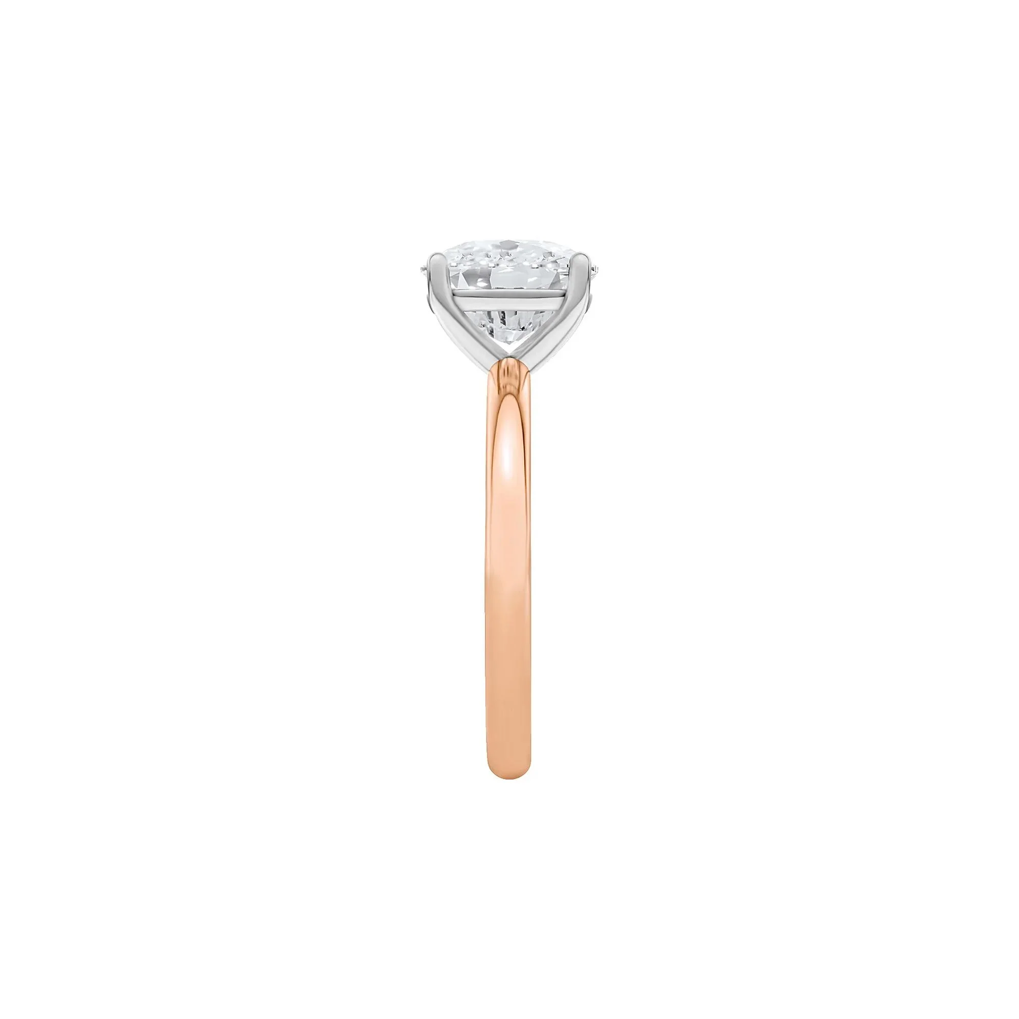 2 CT. Tw. Lab Grown Diamond Elongated Cushion-Cut Engagement Ring 14K Rose and White Gold Size 11 2mm - Image 3
