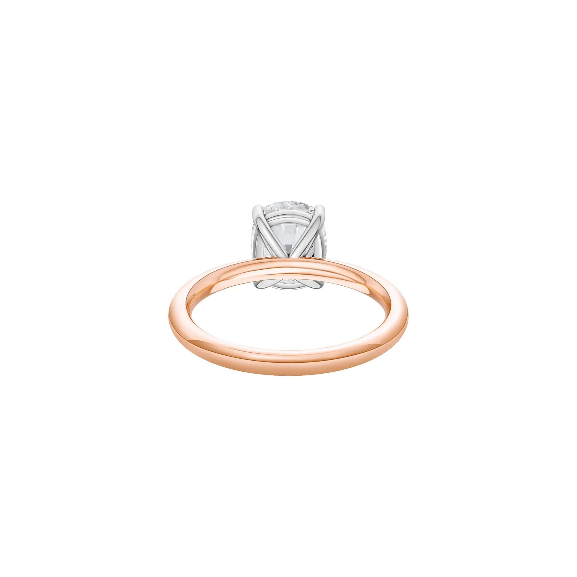 2 CT. Tw. Lab Grown Diamond Elongated Cushion-Cut Engagement Ring 14K Rose and White Gold Size 6 2mm - Image 4