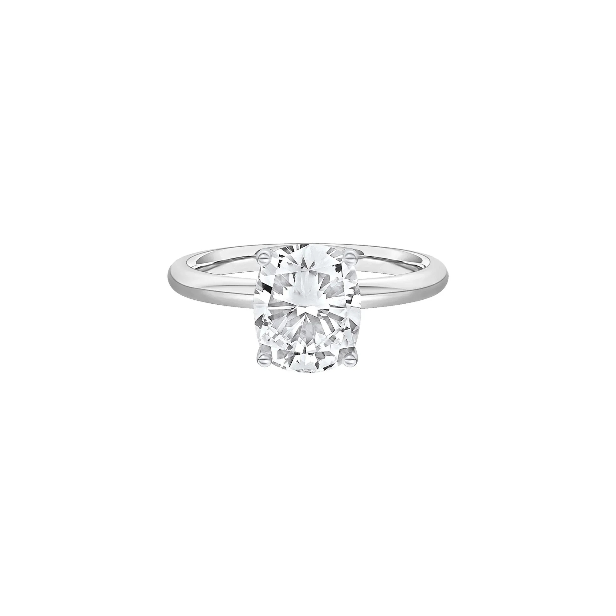 2 CT. Tw. Lab Grown Diamond Elongated Cushion-Cut Engagement Ring 14K White Gold Size 11 2mm