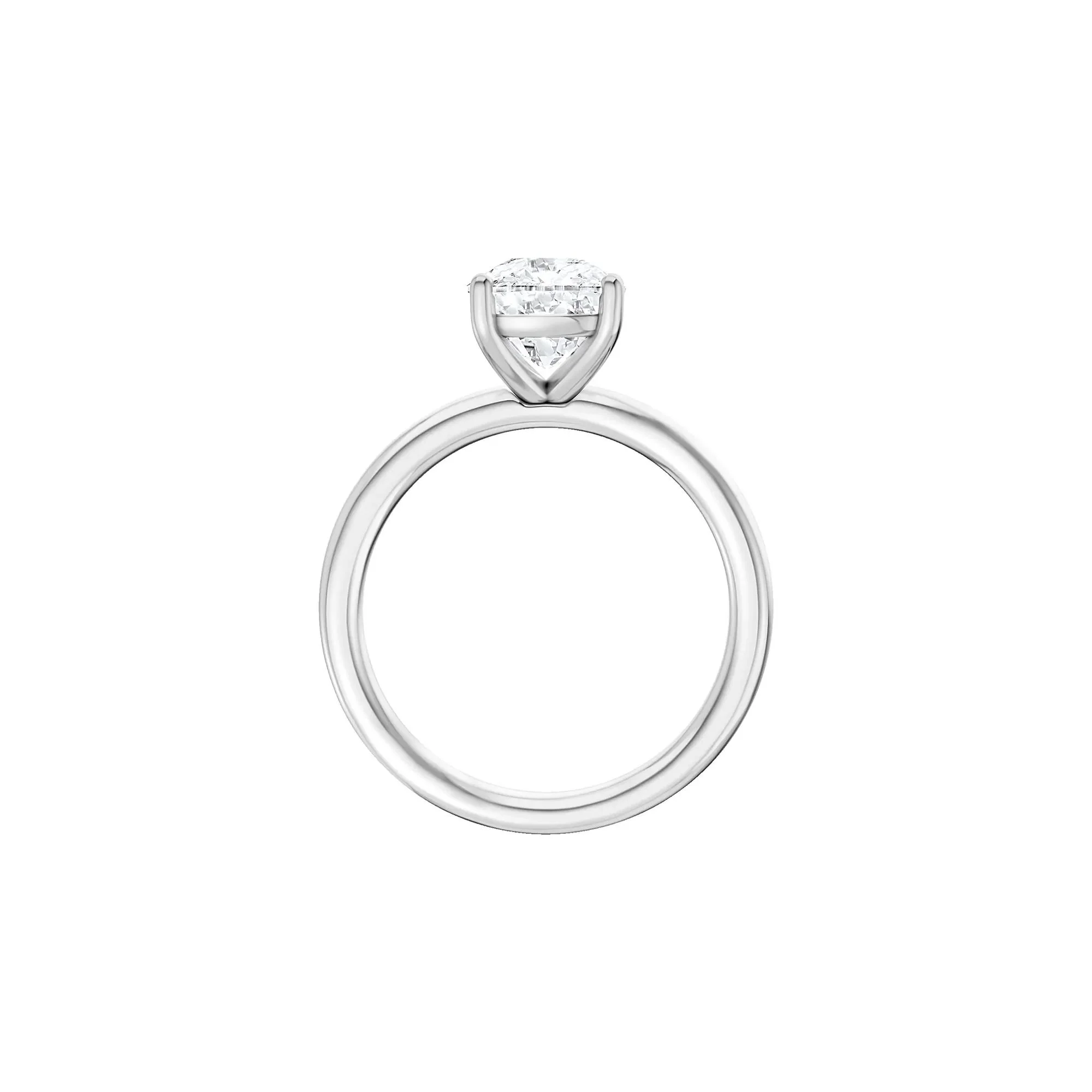 2 CT. Tw. Lab Grown Diamond Elongated Cushion-Cut Engagement Ring Platinum White Size 4.5 2mm - Image 2