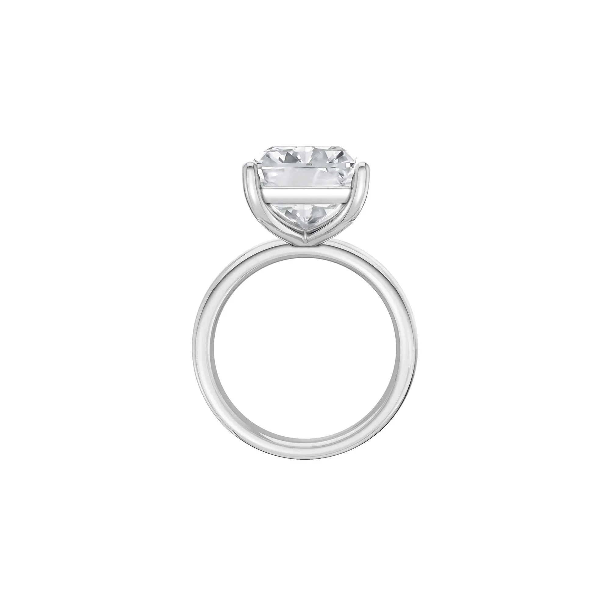 Lab Grown Diamond Radiant-Cut Solitaire Ring 14K Rose & White Gold (9 CT.) Size 12 2mm - Image 2