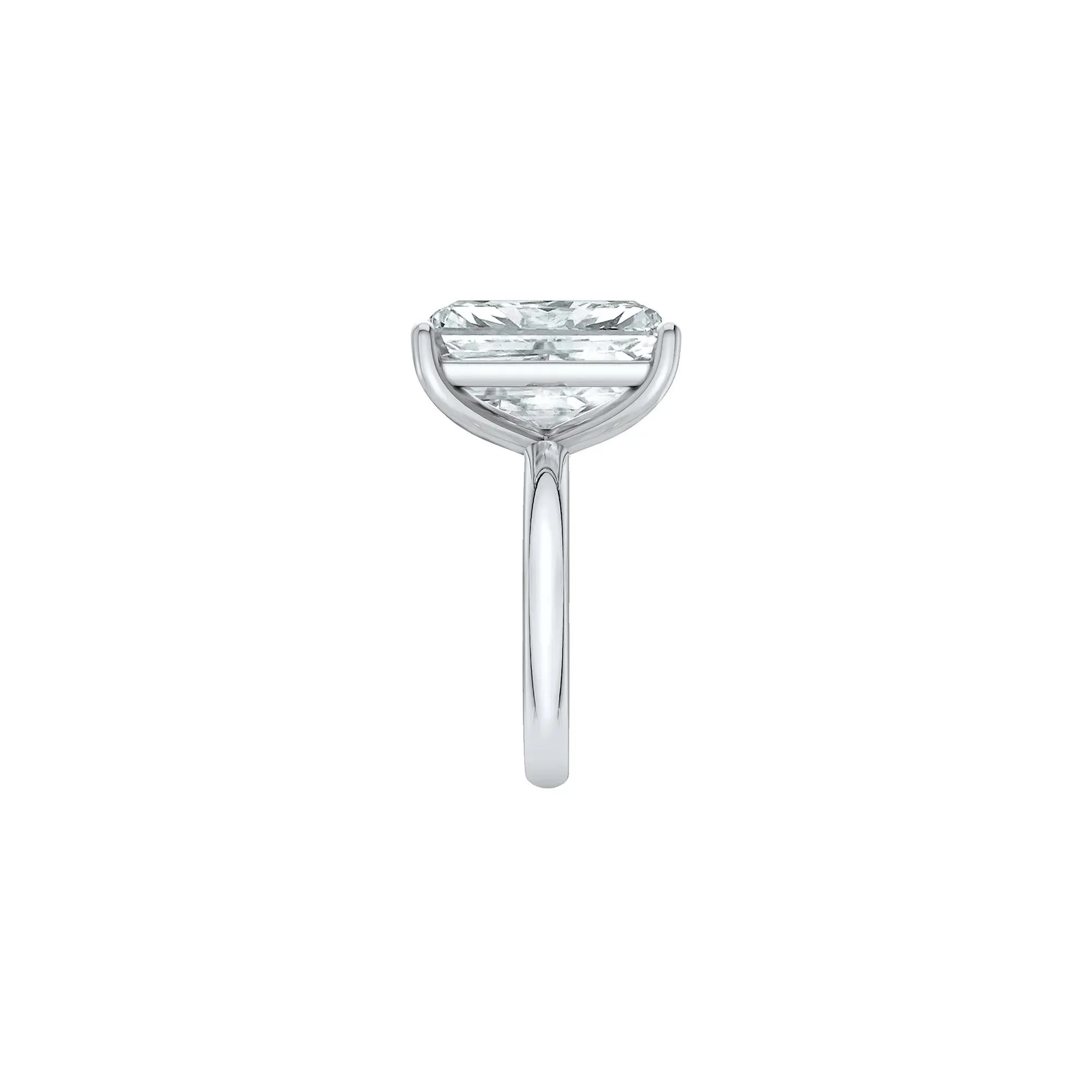 Lab Grown Diamond Radiant-Cut Solitaire Ring 14K White Gold (9 CT.) Size 12 2mm - Image 3
