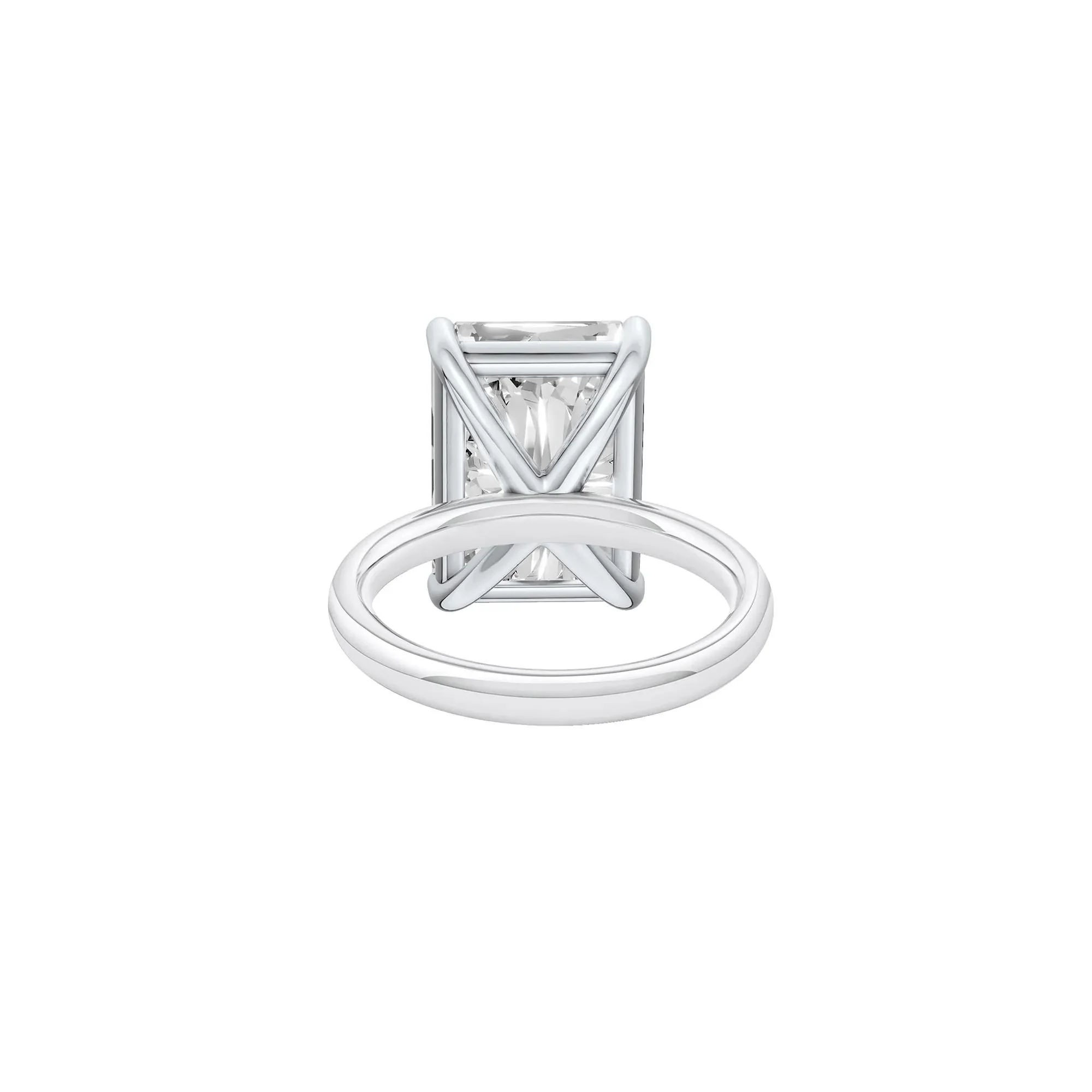 Lab Grown Diamond Radiant-Cut Solitaire Ring 14K White Gold (9 CT.) Size 6 2mm - Image 4