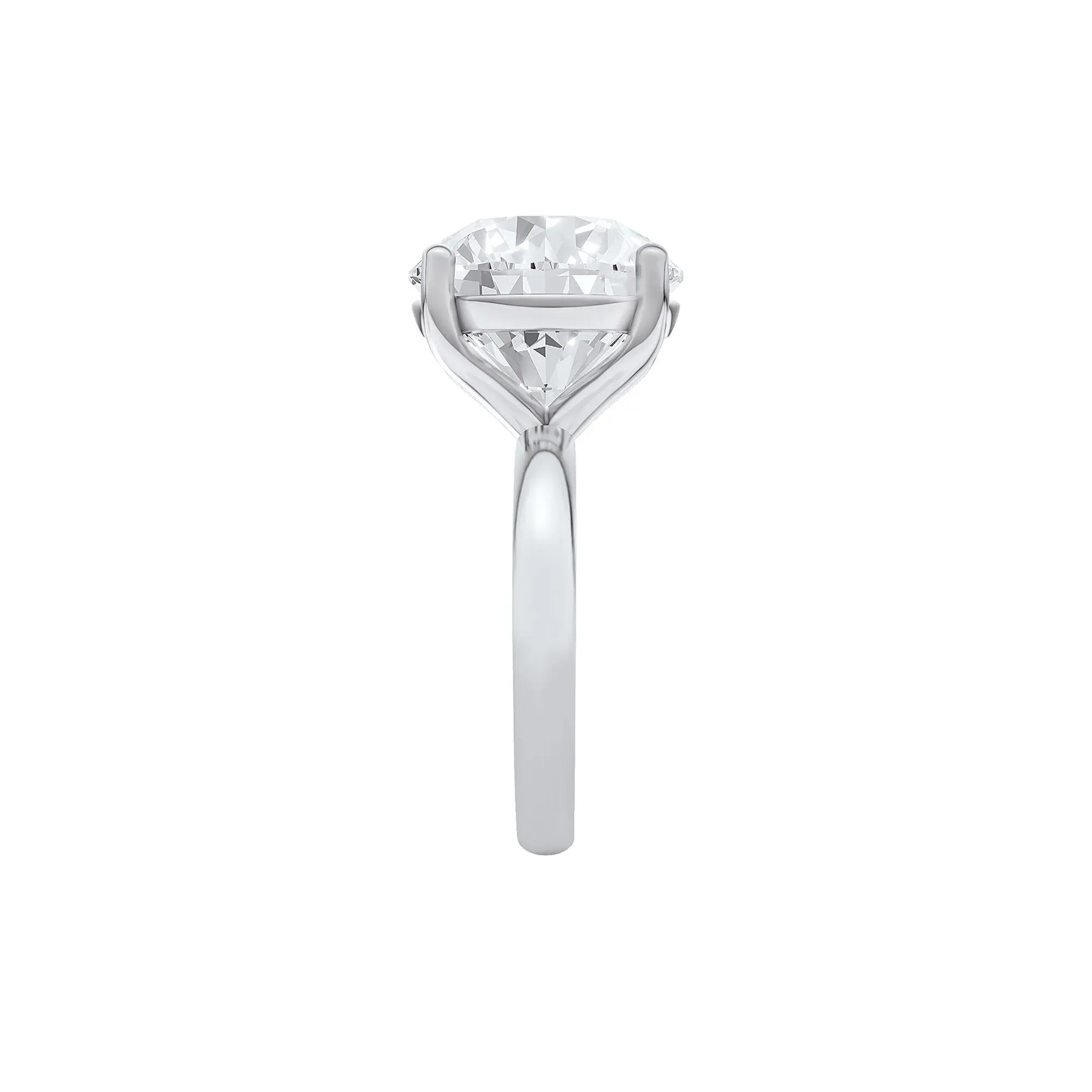 Lab Grown Diamond Round Solitaire Ring Platinum (9 CT.) Round Brilliant Cut White Size 10.5 2mm - Image 4