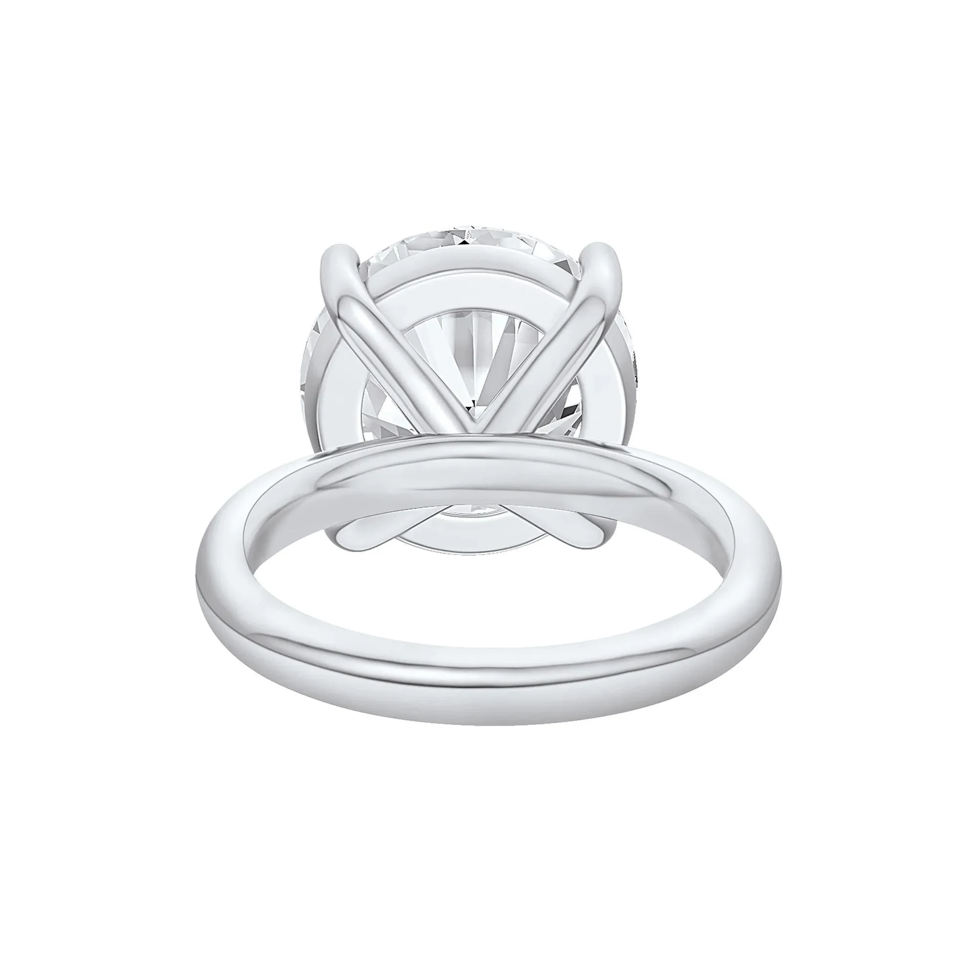 Lab Grown Diamond Round Solitaire Ring Platinum (9 CT.) Round Brilliant Cut White Size 10.5 2mm - Image 5