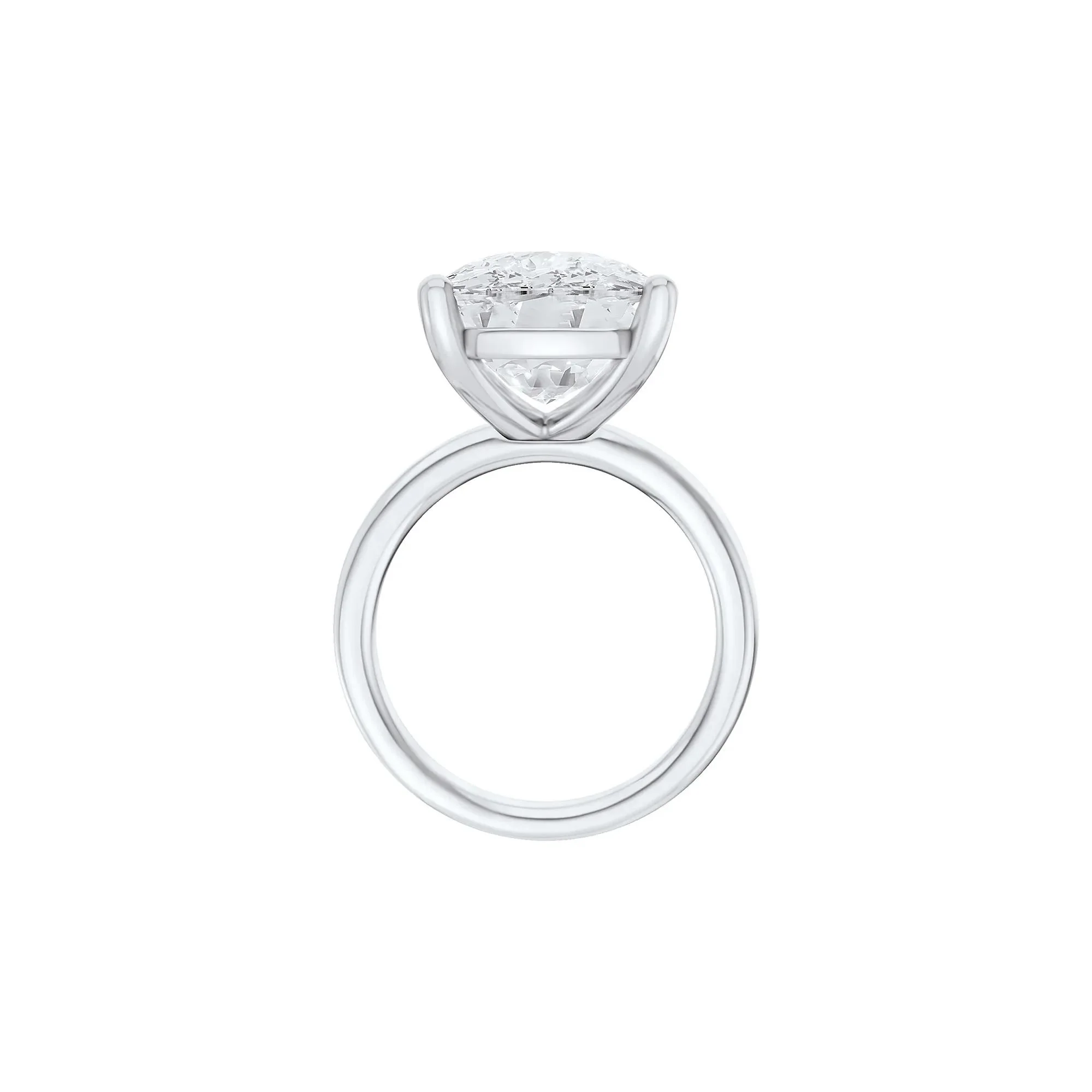 10 CT. Tw. Lab Grown Diamond Elongated Cushion-Cut Engagement Ring Platinum White Size 5.5 2mm - Image 2