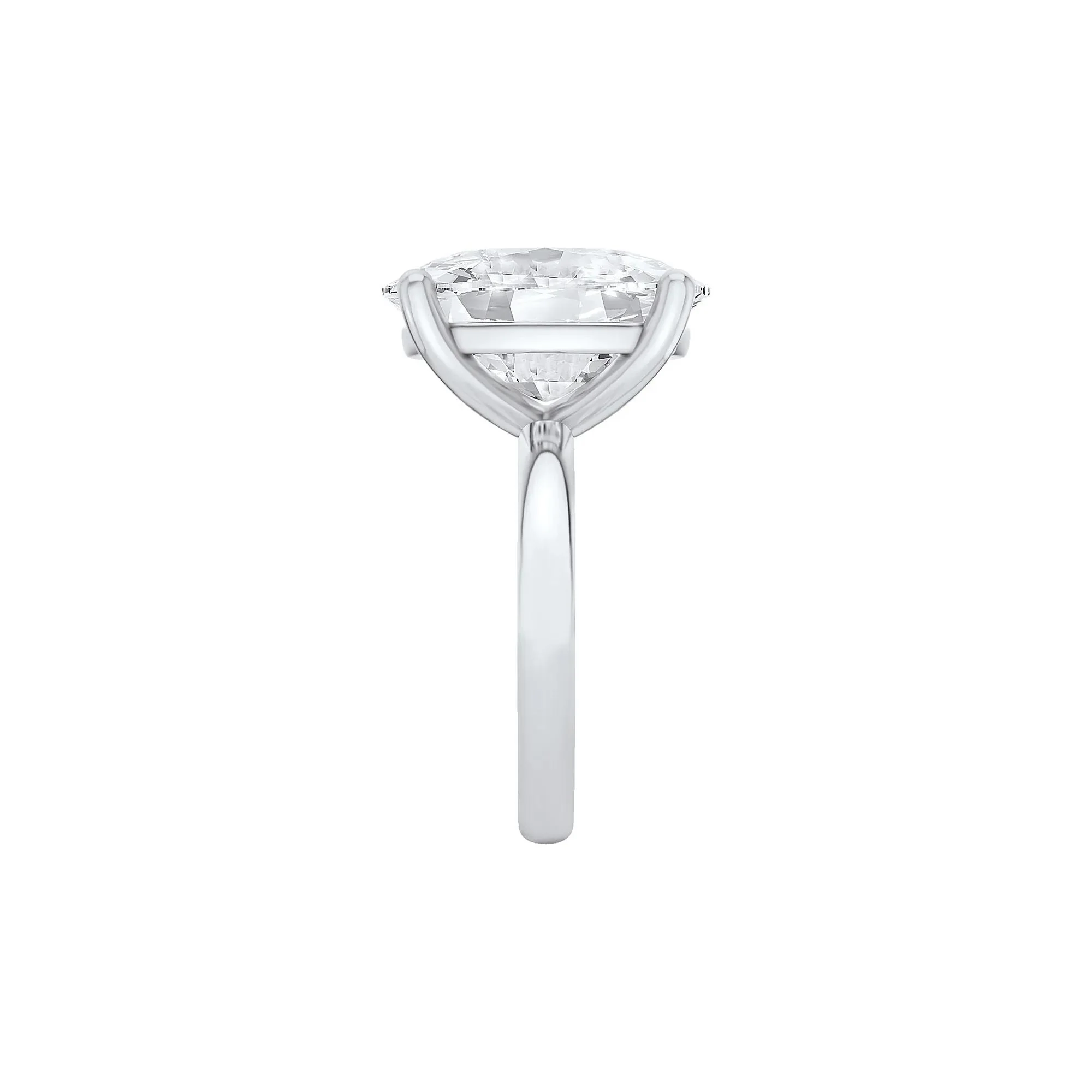 10 CT. Tw. Lab Grown Diamond Elongated Cushion-Cut Engagement Ring Platinum White Size 7.5 2mm - Image 3