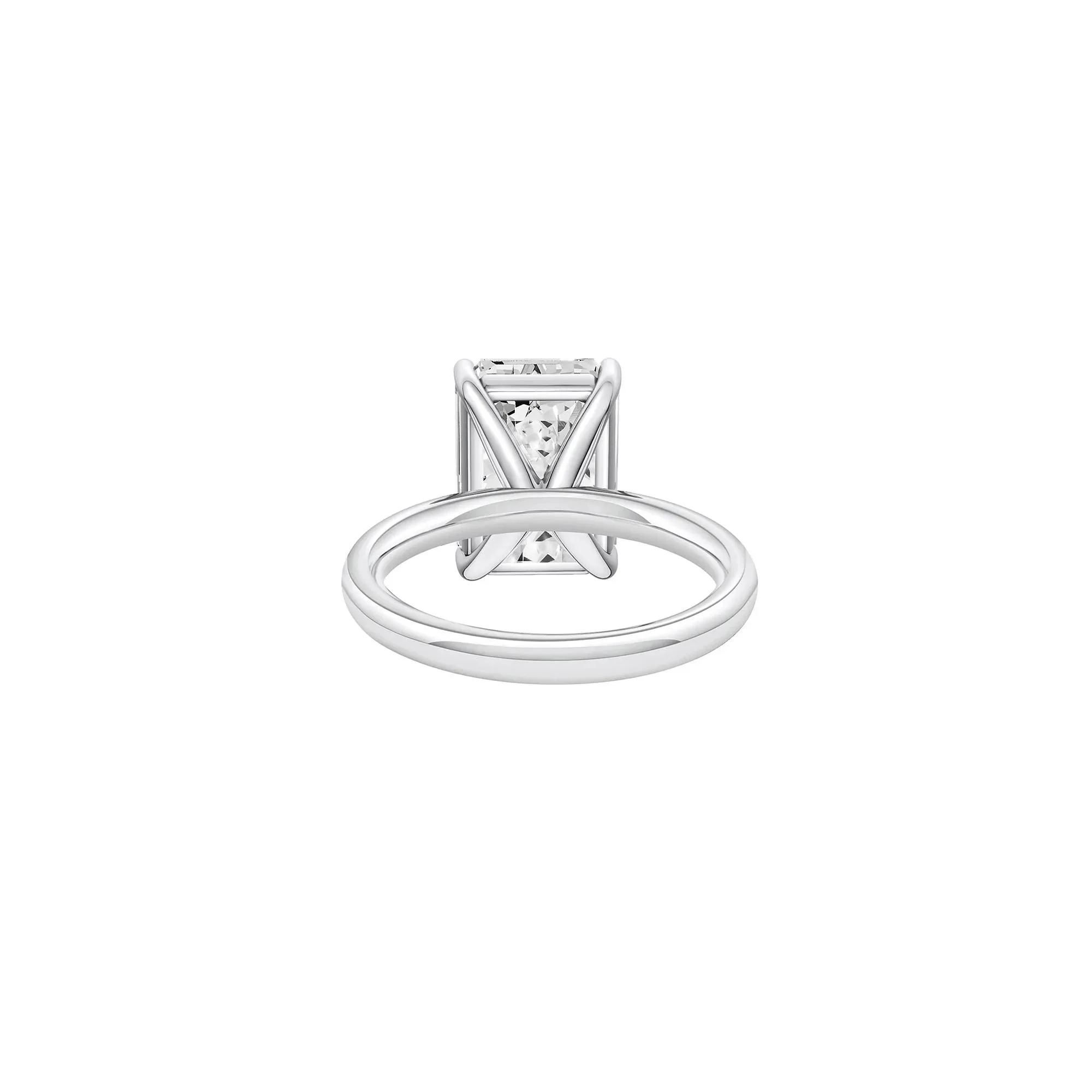 Lab Grown Diamond Emerald-Cut Solitaire Ring Platinum (6 CT.) White Size 11 2mm - Image 4