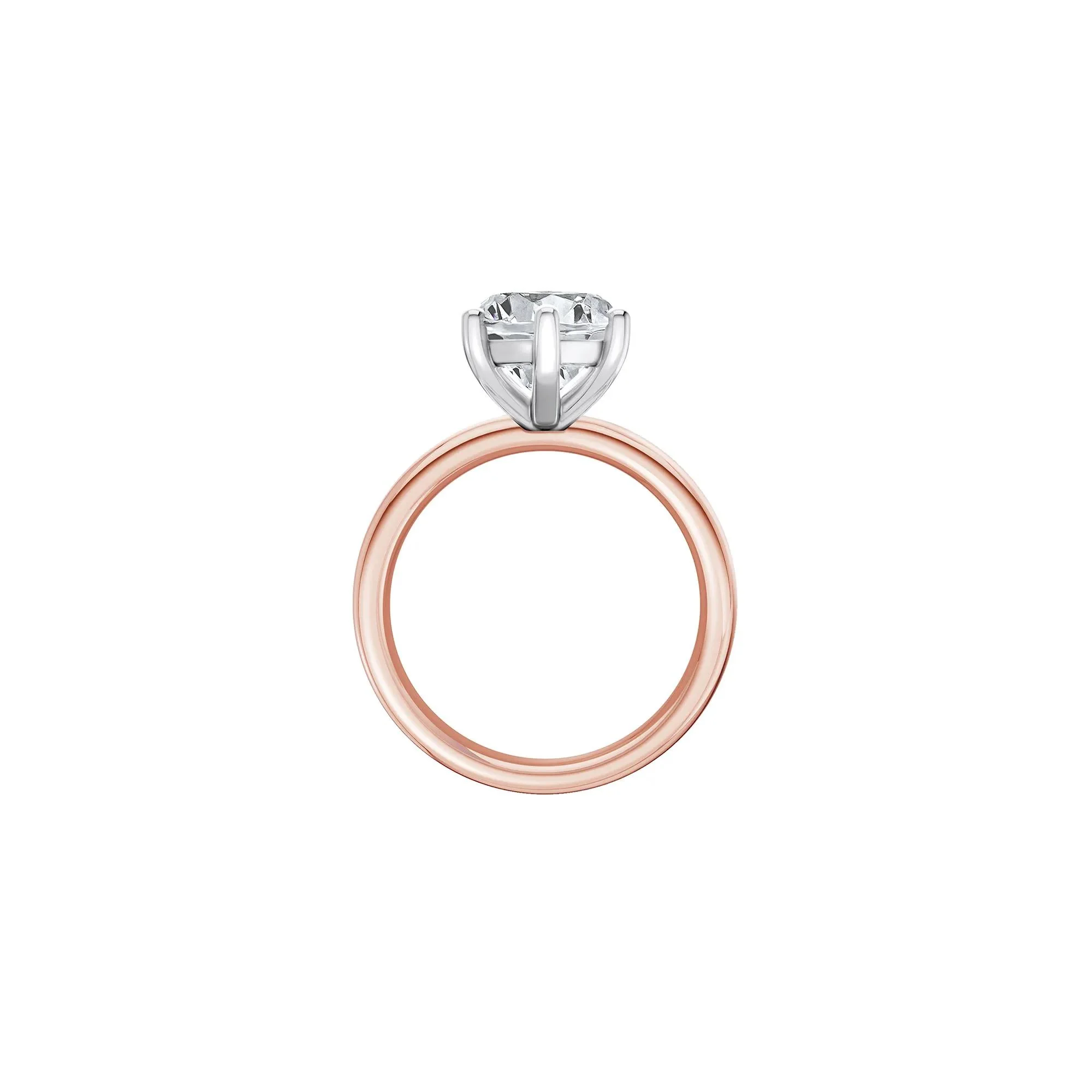 Lab Grown Diamond Marquise Solitaire Engagement Ring 14K Rose & White Gold (5 CT.) Size 6 2mm - Image 2