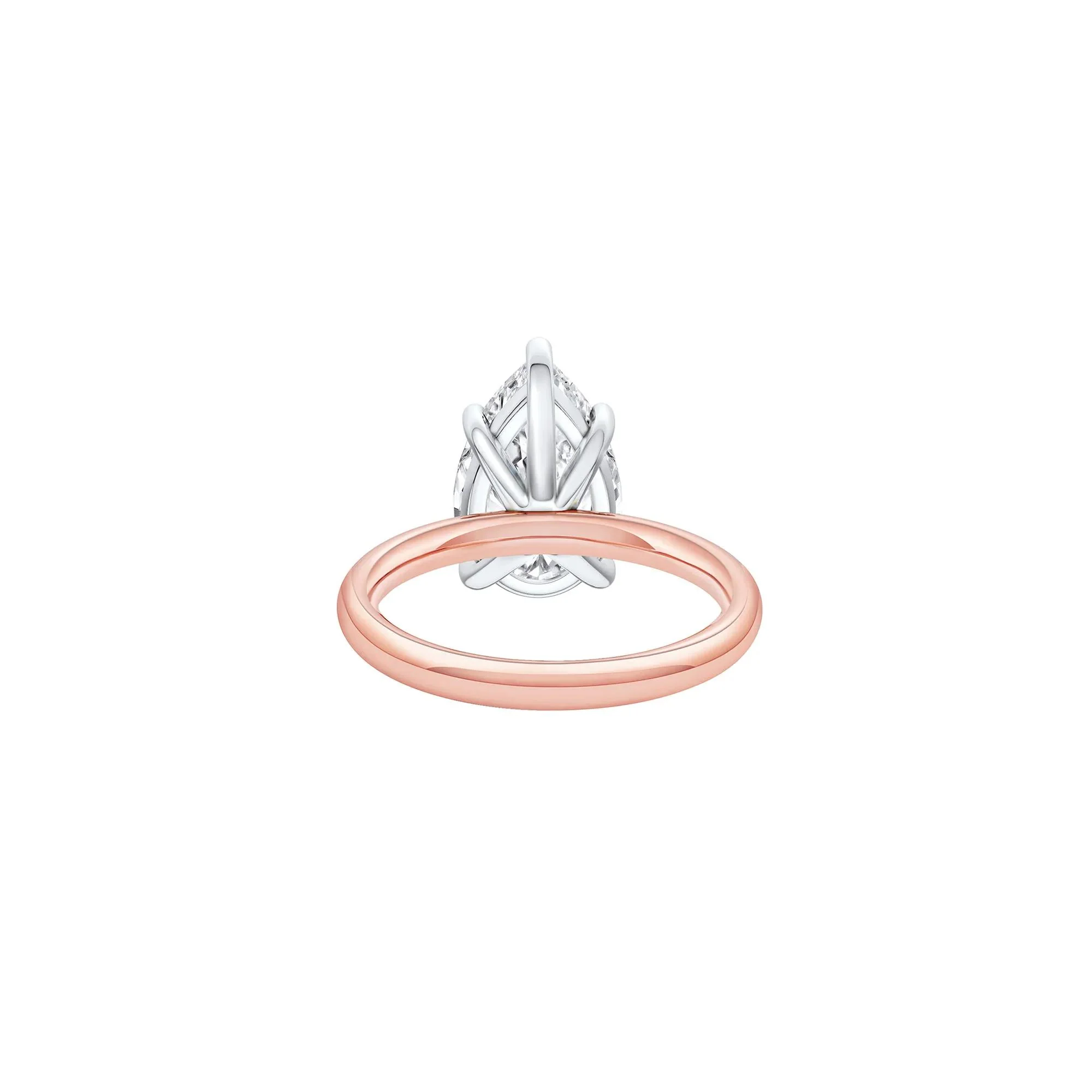 Lab Grown Diamond Pear-Shaped Solitaire Ring Rose Size 10.5 2mm - Image 4