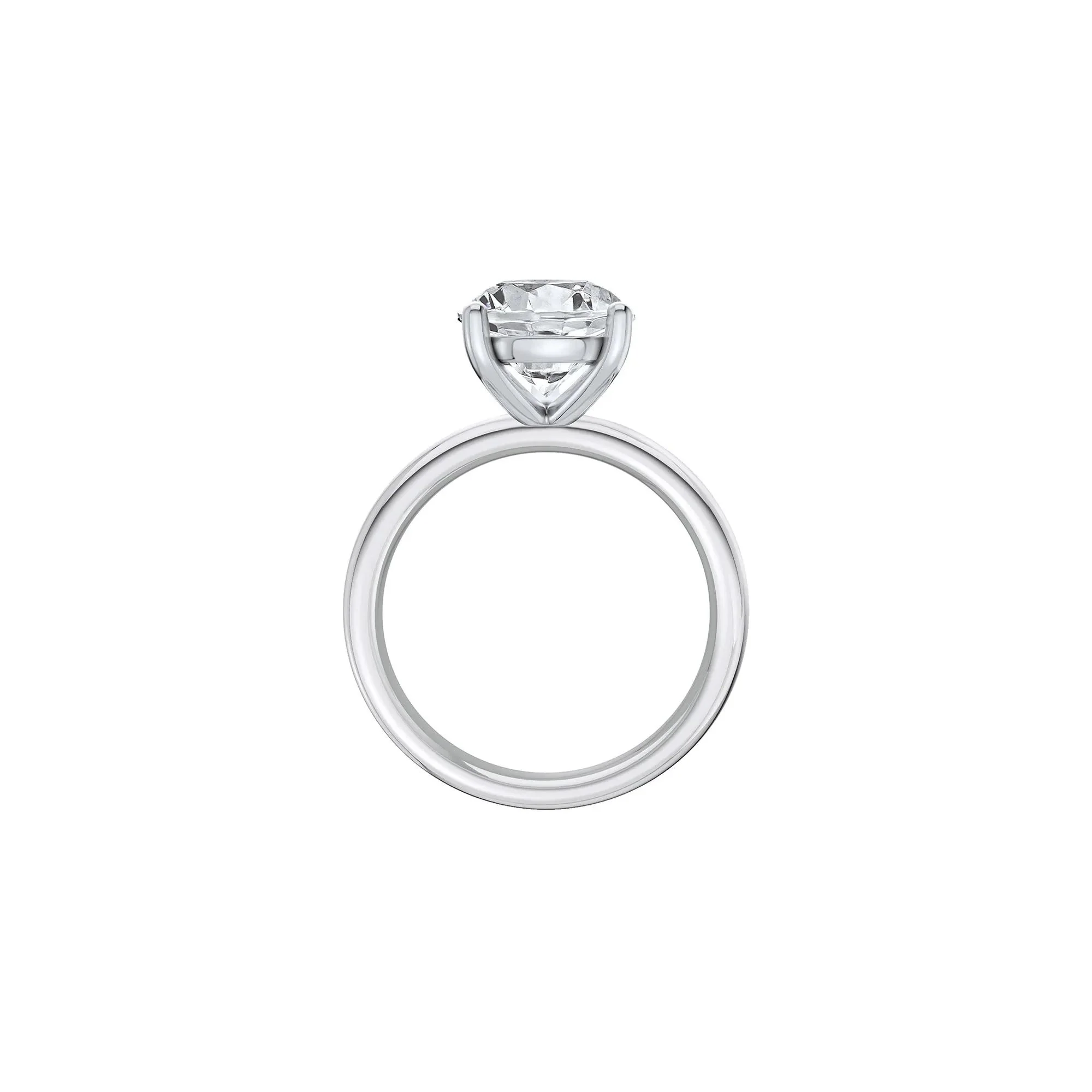 Lab Grown Diamond Pear-Shaped Solitaire Ring 14K White Gold (4 CT.) Size 11.5 2mm - Image 2