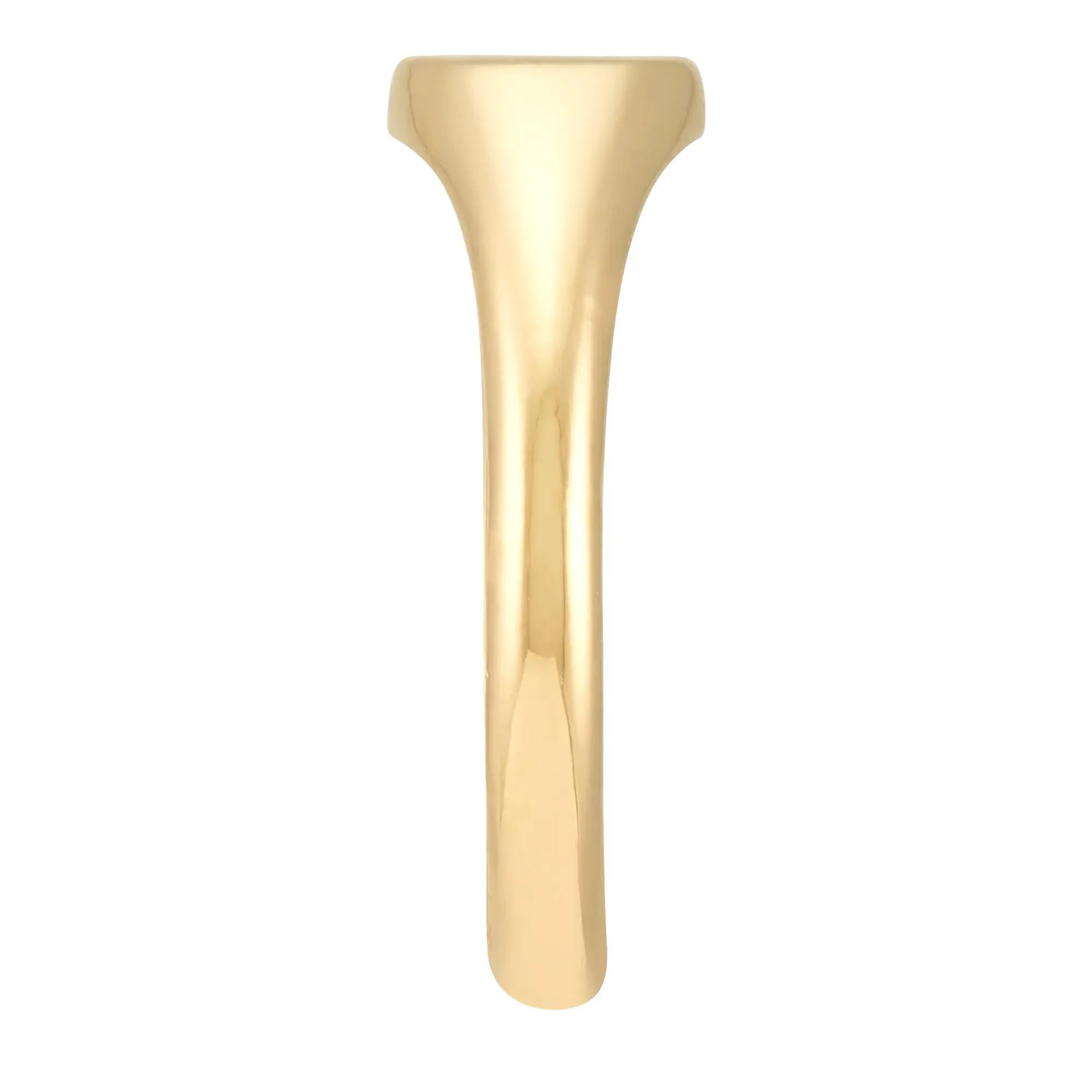 Polished Round Signet Ring 14K Yellow Gold Size 9 - Image 3