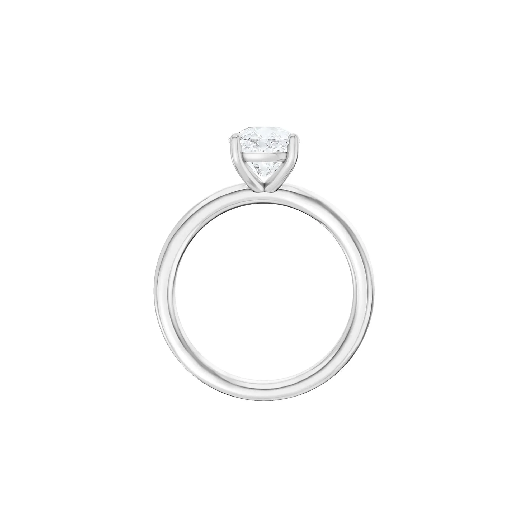 1/2 CT. Tw. Lab Grown Diamond Elongated Cushion-Cut Engagement Ring 14K White Gold Size 6.5 2mm - Image 2