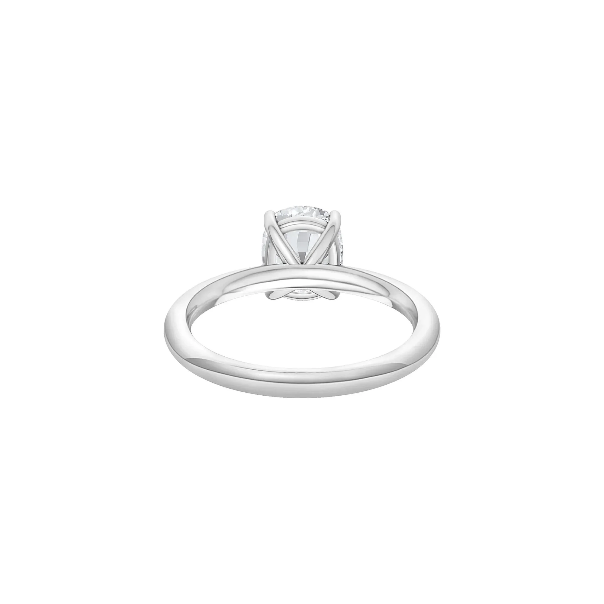 1/2 CT. Tw. Lab Grown Diamond Elongated Cushion-Cut Engagement Ring 14K White Gold Size 6.5 2mm - Image 4