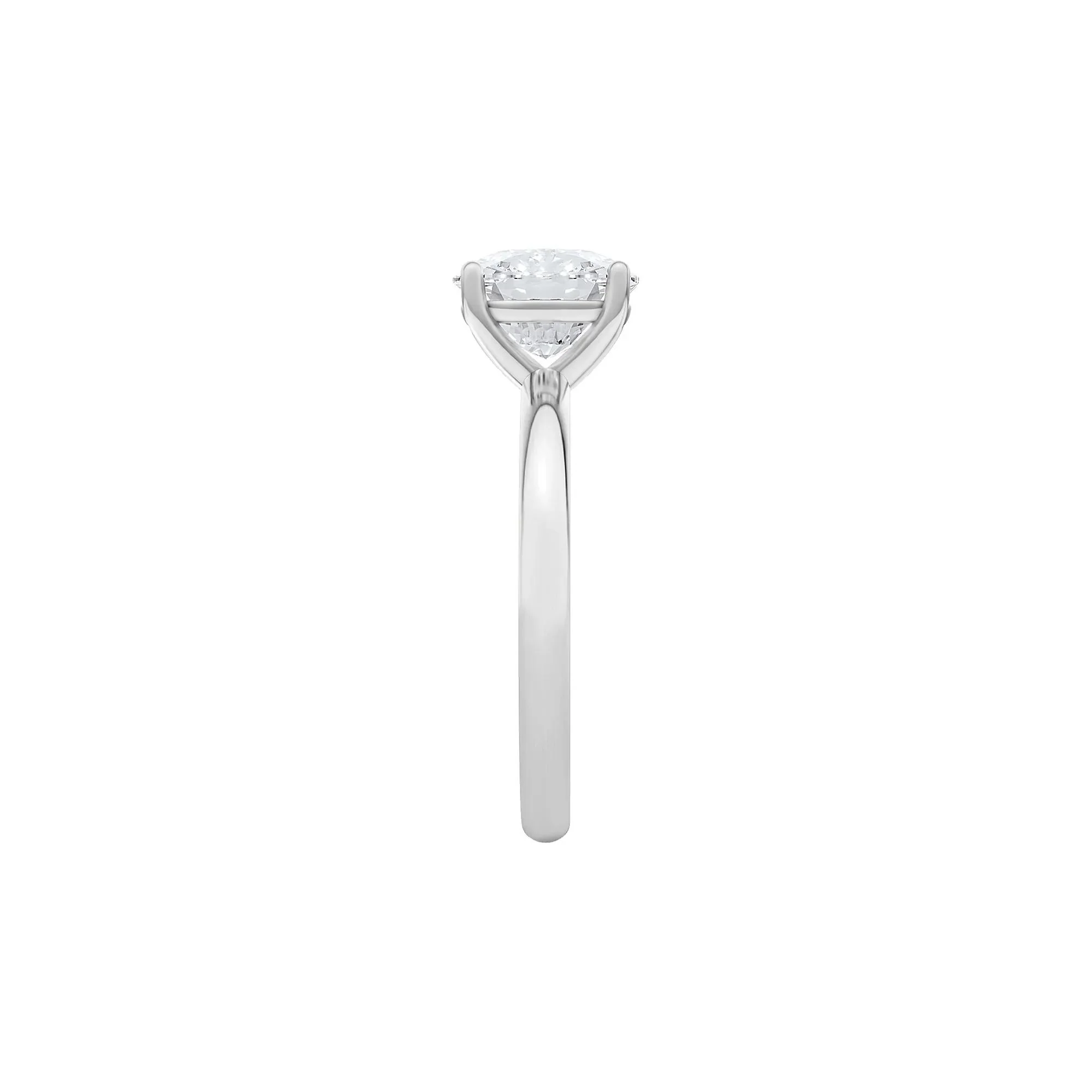 1/2 CT. Tw. Lab Grown Diamond Elongated Cushion-Cut Engagement Ring 14K White Gold Size 9 2mm - Image 3