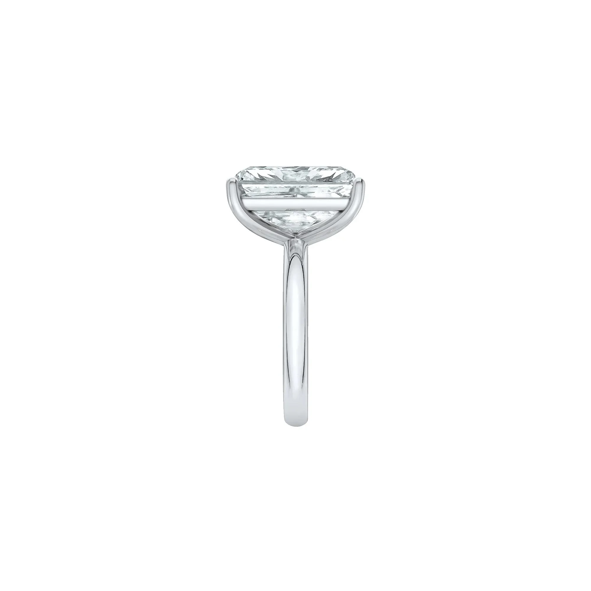 Lab Grown Diamond Radiant-Cut Solitaire Ring 14K White Gold (7 CT.) Size 5.5 2mm - Image 3