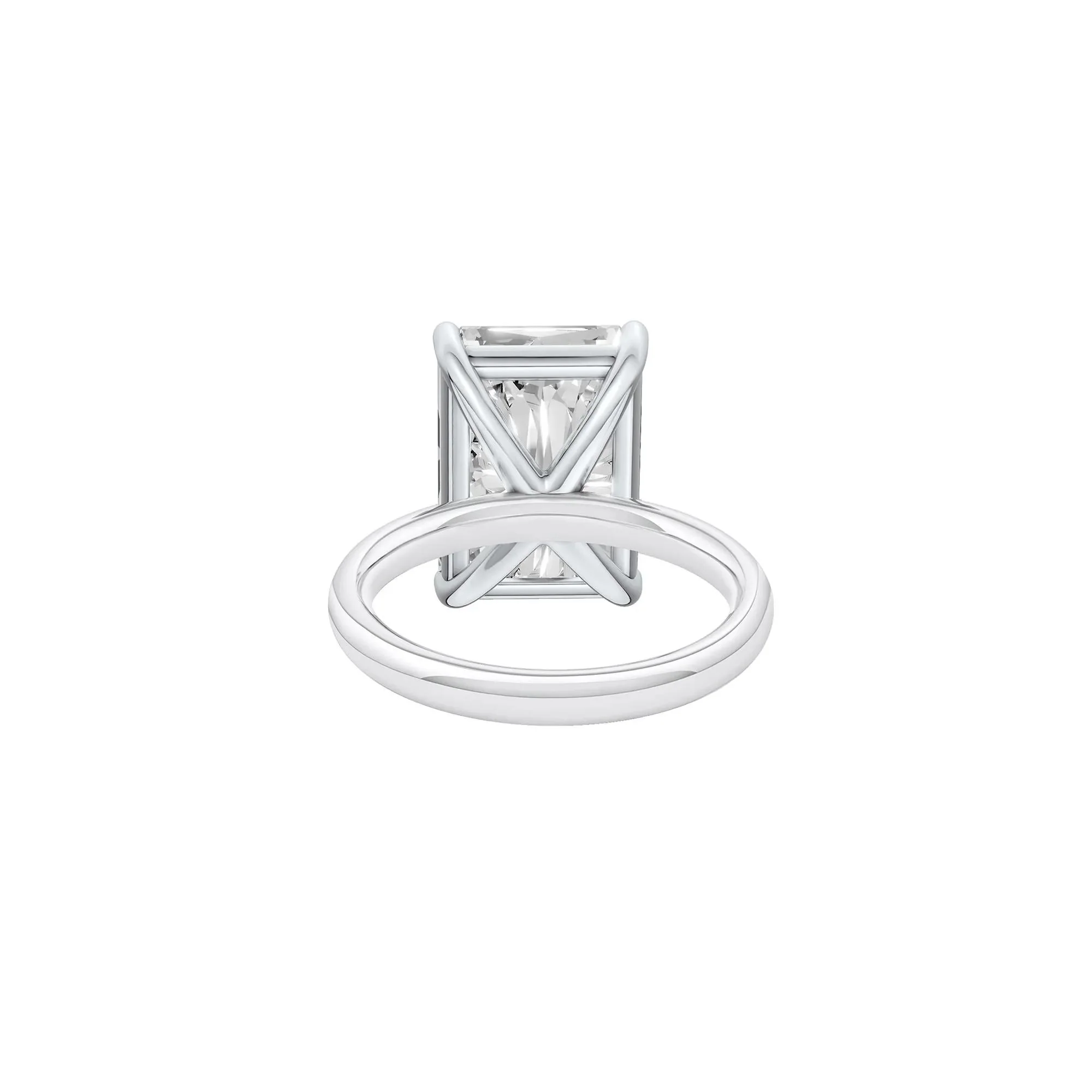 Lab Grown Diamond Radiant-Cut Solitaire Ring Platinum (7 CT.) White Size 10.5 2mm - Image 4