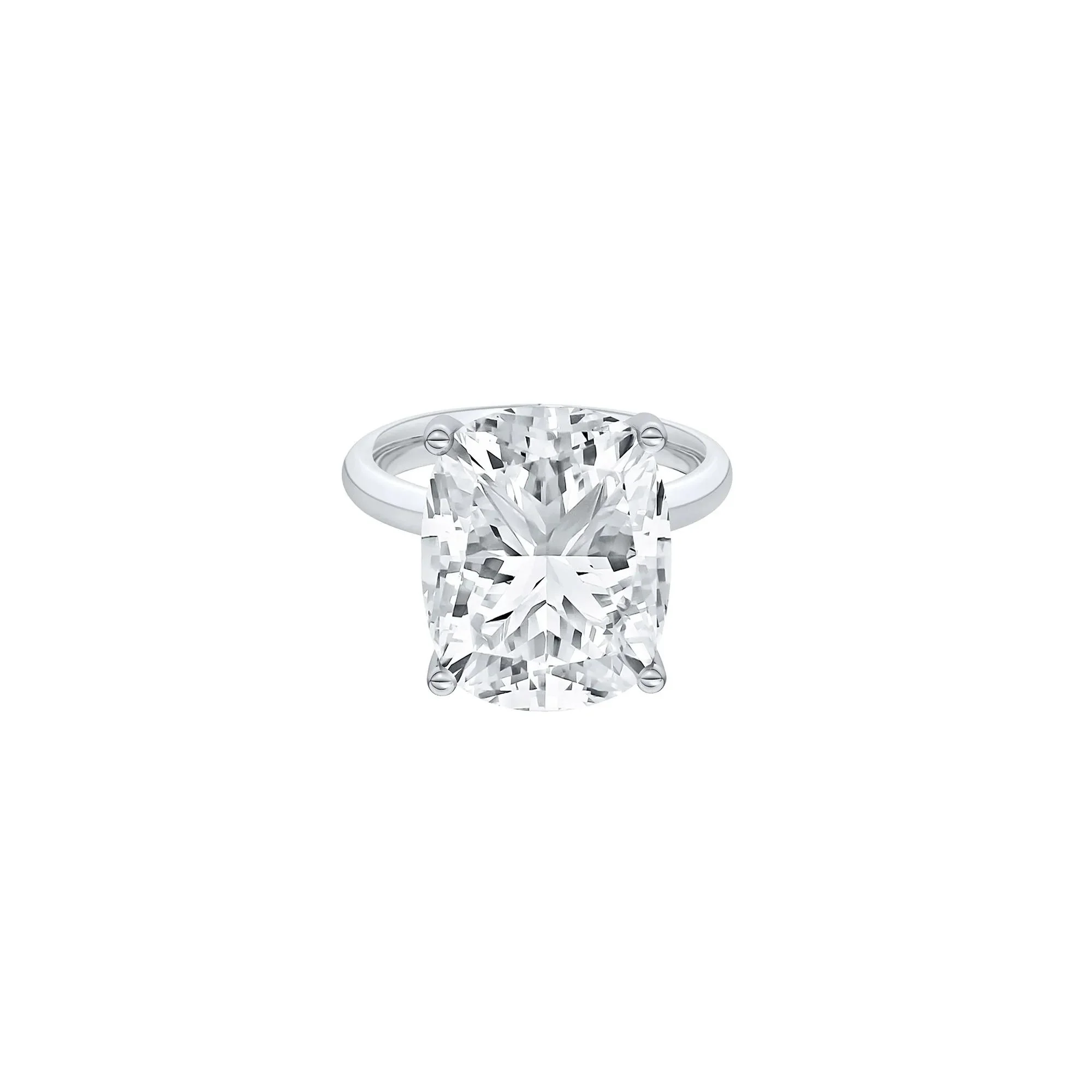 9 CT. Tw. Lab Grown Diamond Elongated Cushion-Cut Engagement Ring Platinum White Size 11.5 2mm