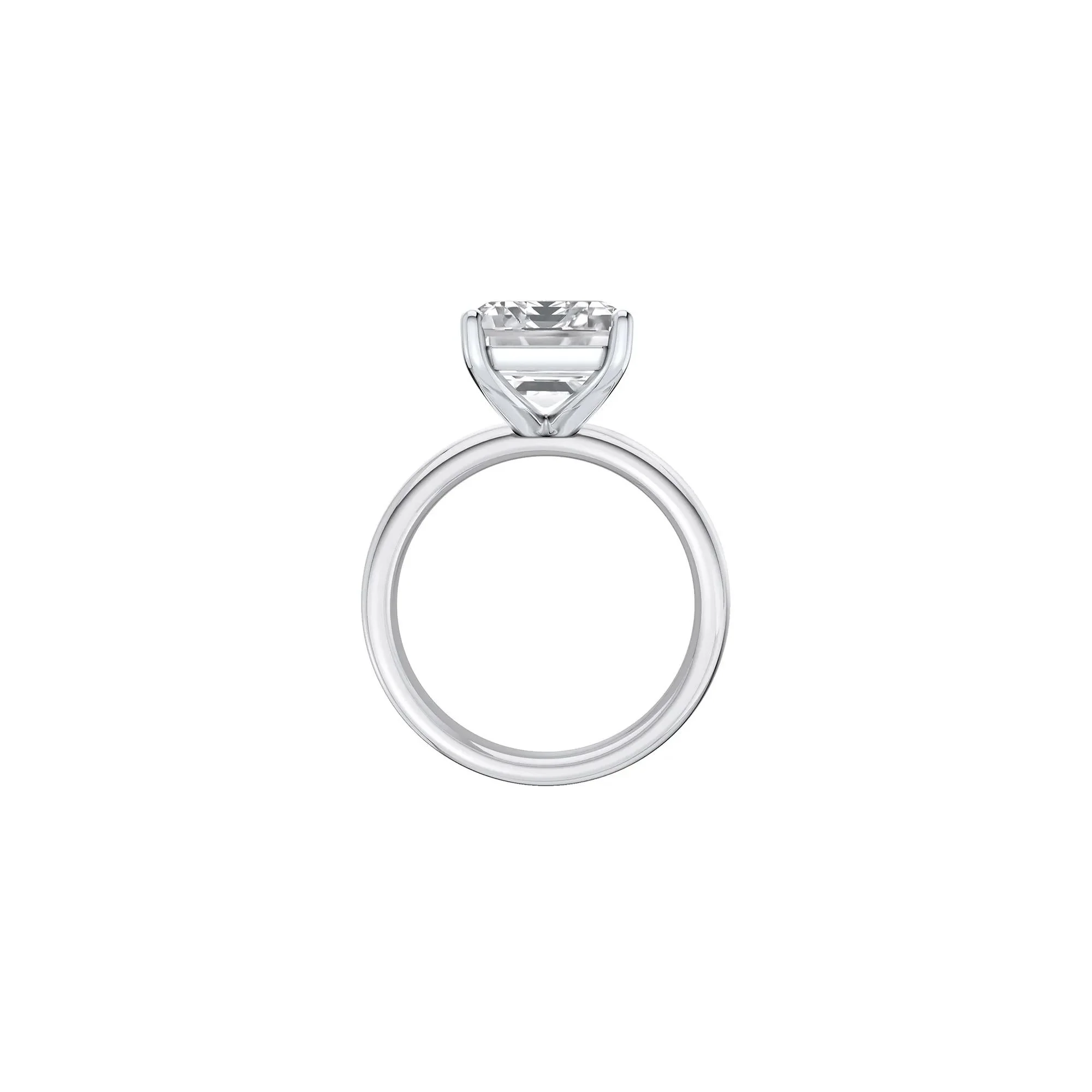 Lab Grown Diamond Emerald-Cut Solitaire Engagement Ring 14K White Gold (7 CT.) Size 7.5 2mm - Image 2