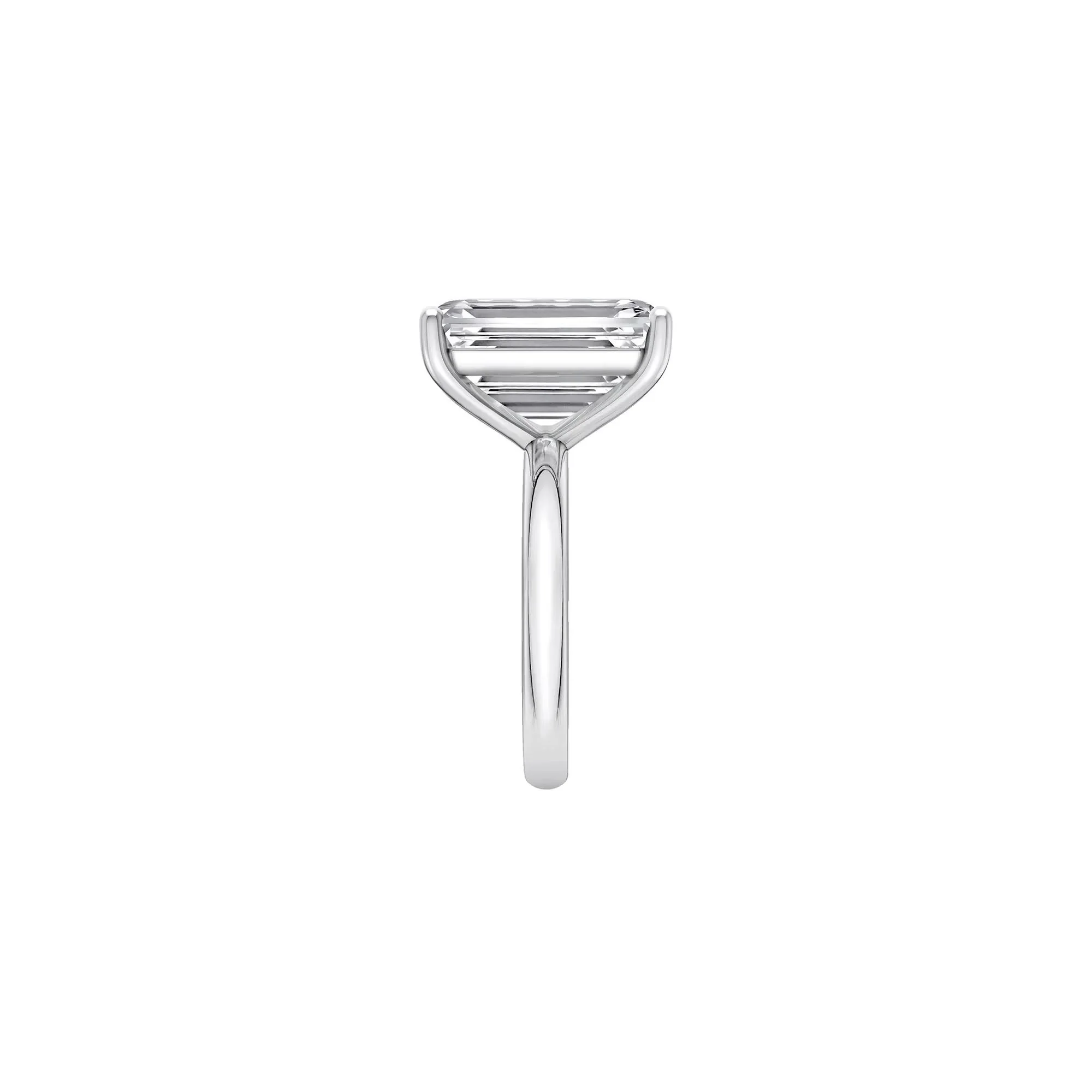 Lab Grown Diamond Emerald-Cut Solitaire Ring 14K White Gold (9 CT.) Size 10.5 2mm - Image 3