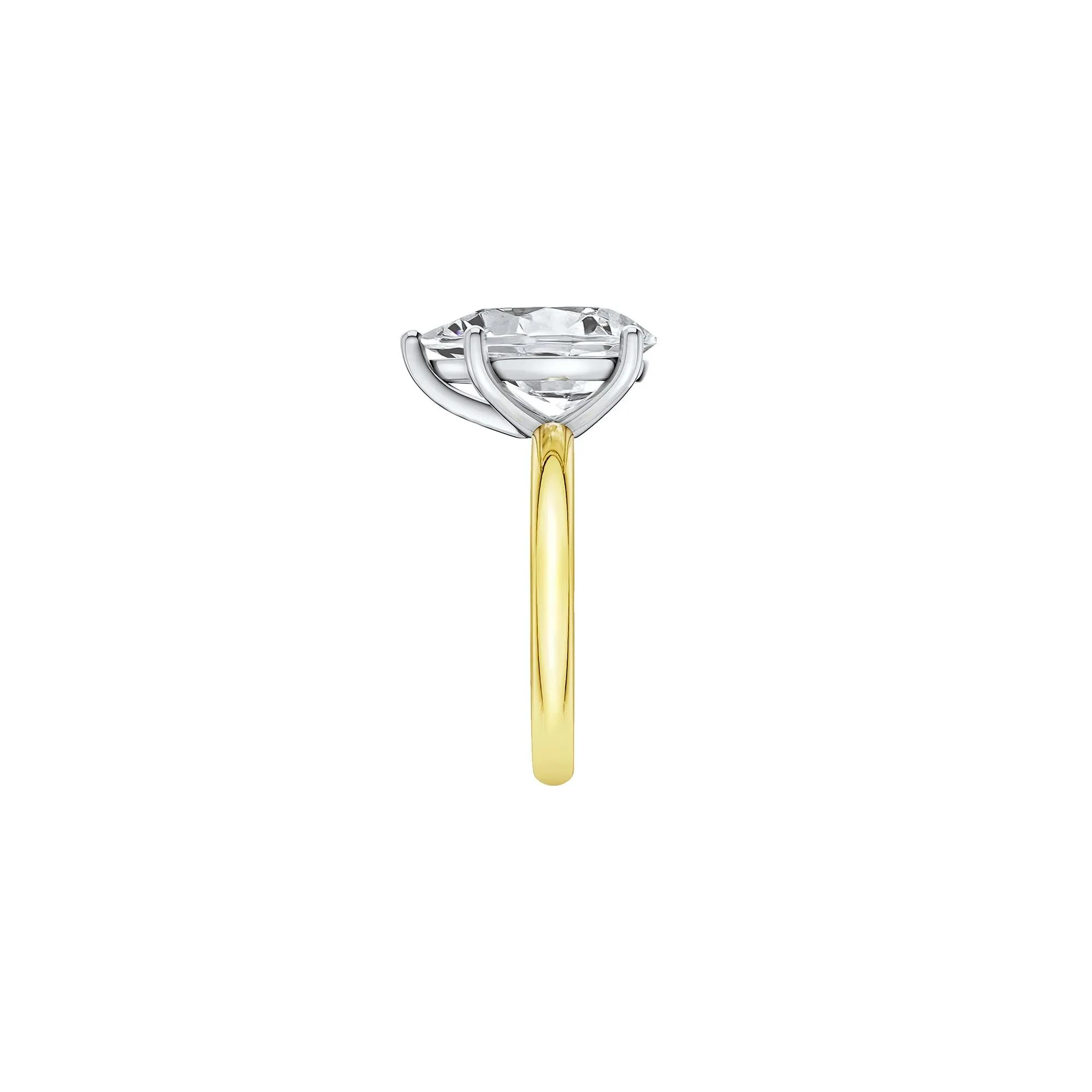 Lab Grown Diamond Pear-Shaped Solitaire Ring Yellow Size 11 2mm - Image 3