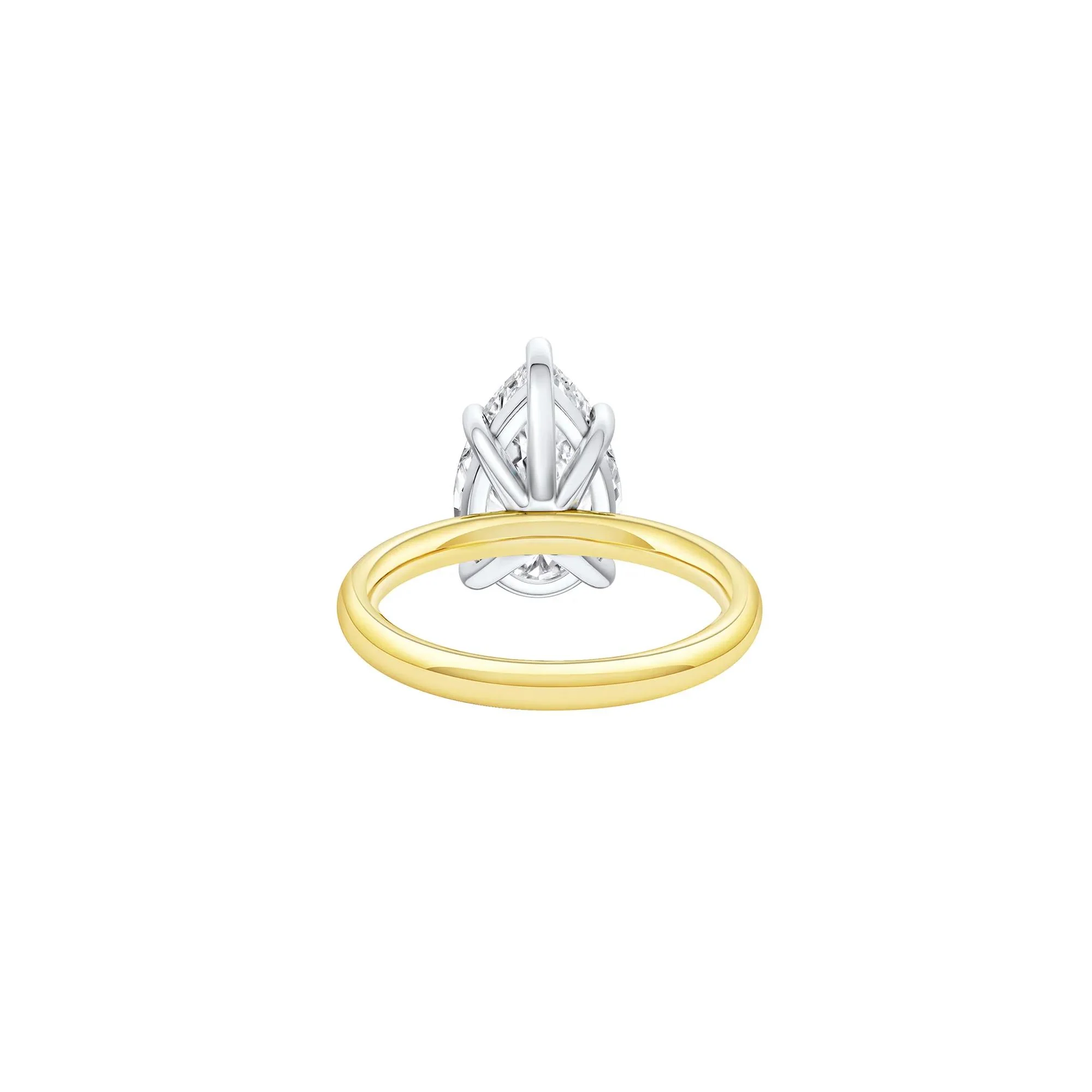 Lab Grown Diamond Pear-Shaped Solitaire Ring Yellow Size 11 2mm - Image 4