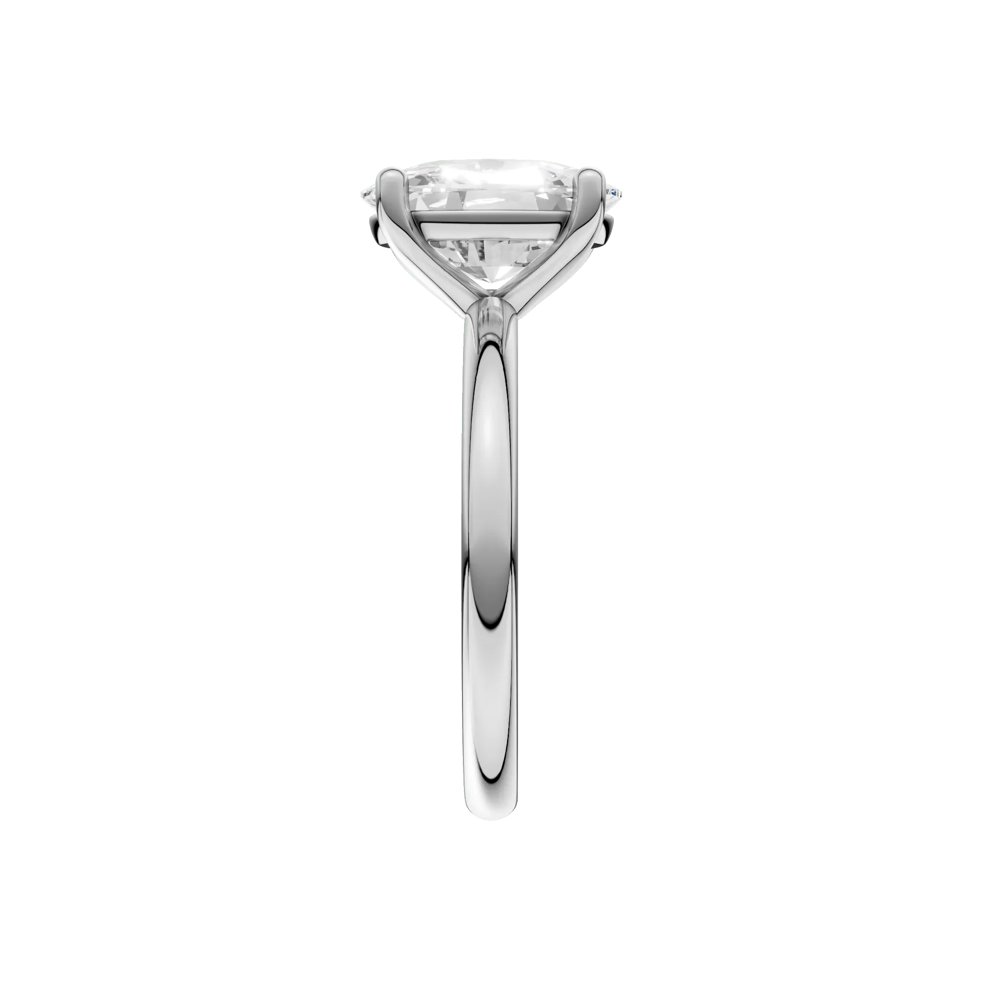 4 CT. Tw. Lab Grown Diamond Elongated Cushion-Cut Engagement Ring Platinum White Size 12 2mm - Image 4