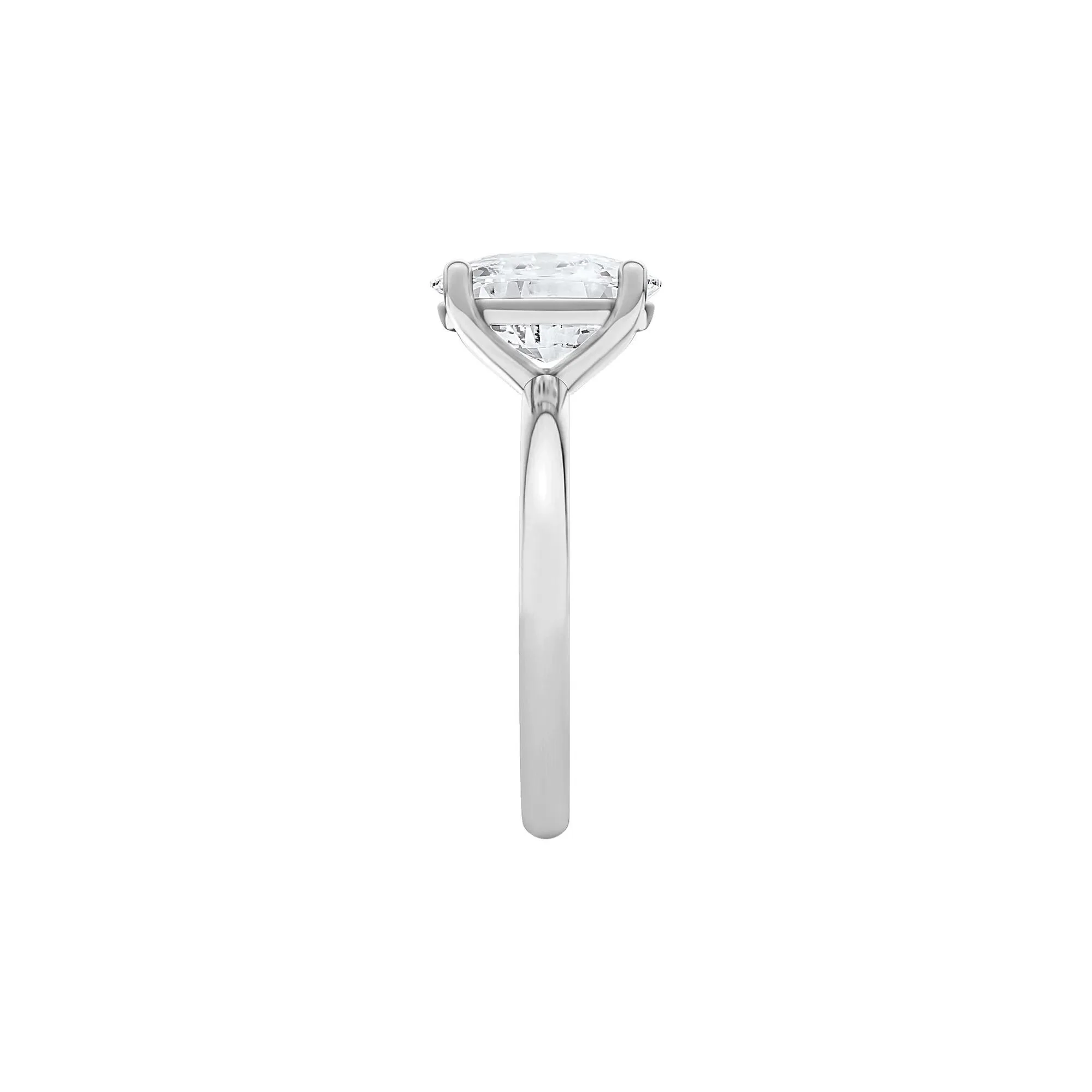 4 CT. Tw. Lab Grown Diamond Elongated Cushion-Cut Engagement Ring Platinum White Size 5.5 2mm - Image 3
