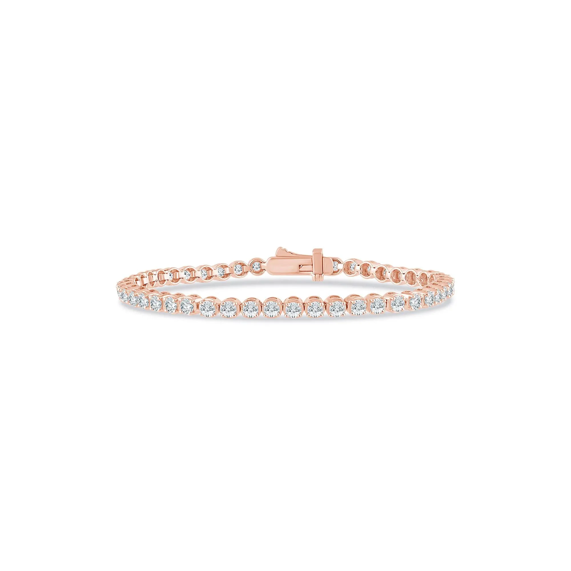 5 CT. Tw. Diamond Tennis Bracelet 10K Rose Gold Size 3.80mm