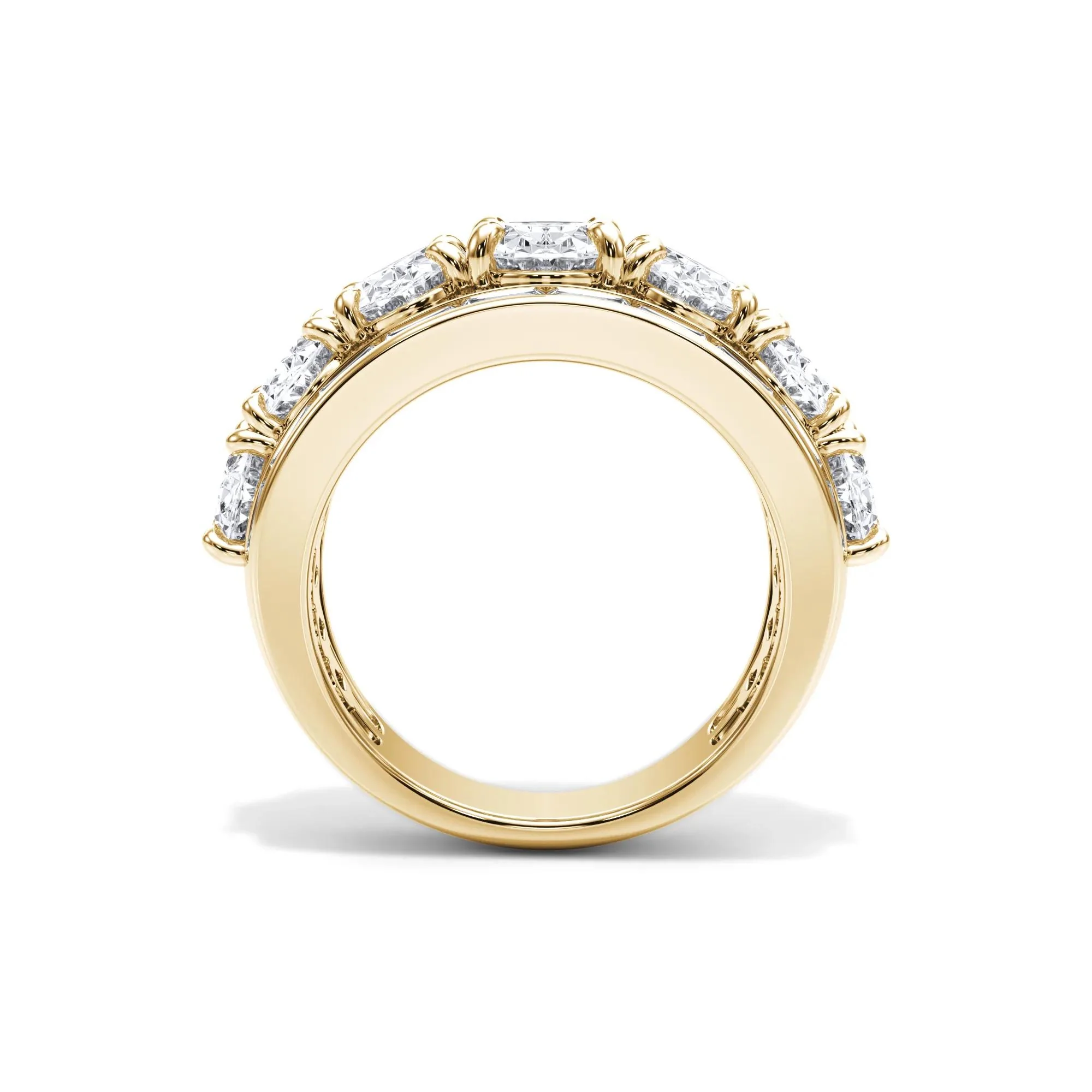 6 CT. Tw. Lab Grown Diamond Multi-Row Anniversary Band Ring 14K Yellow Gold Size 7 - Image 2
