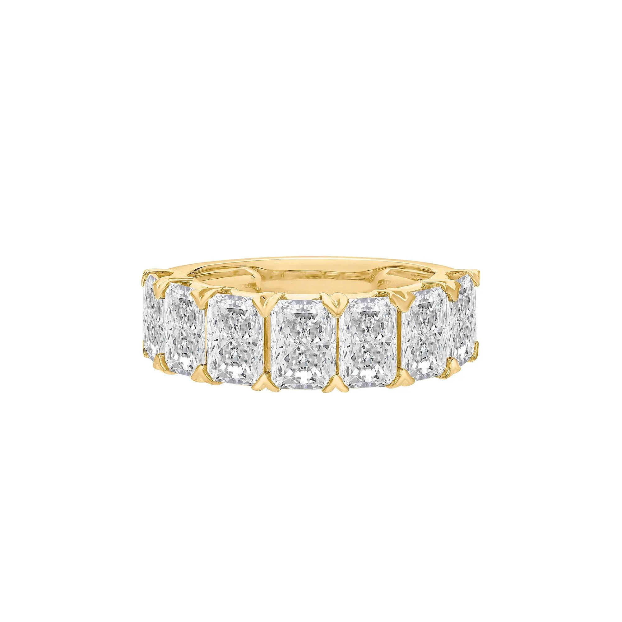 5 CT. Tw. Lab Grown Diamond Radiant Anniversary Band Ring 14K Yellow Gold Size 6