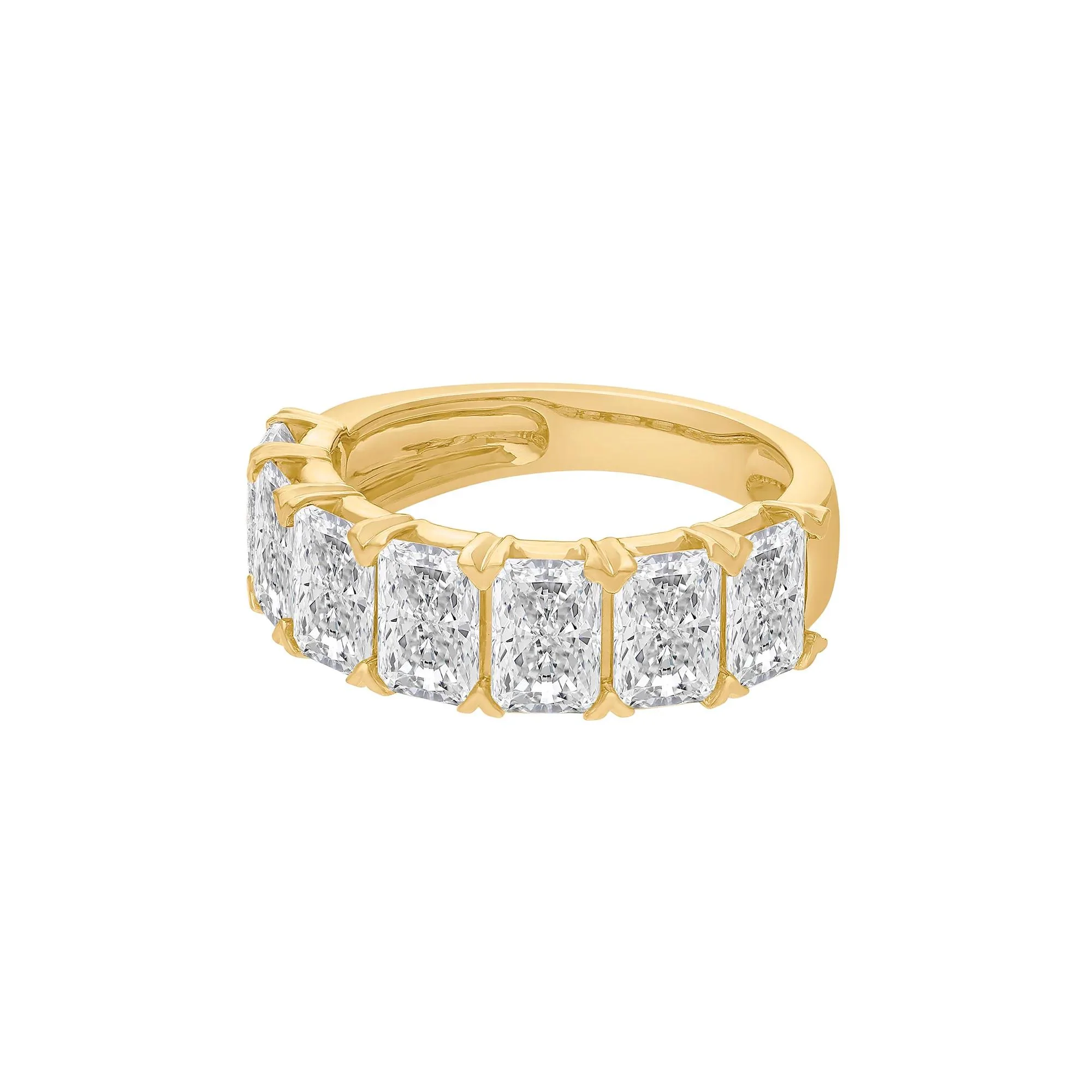 5 CT. Tw. Lab Grown Diamond Radiant Anniversary Band Ring 14K Yellow Gold Size 8 - Image 4