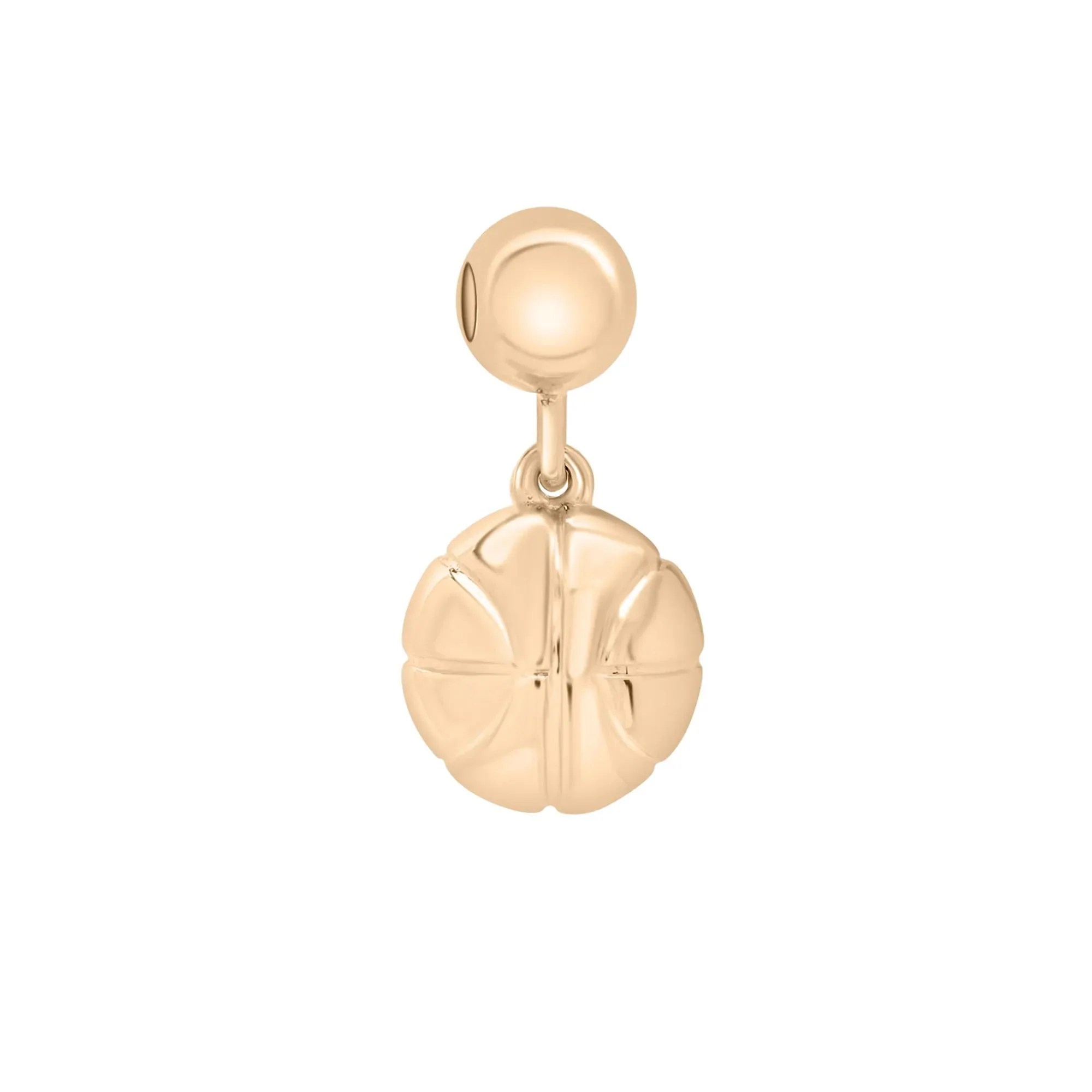 Basketball Bead Charm Vermeil Yellow Size 14.00mm