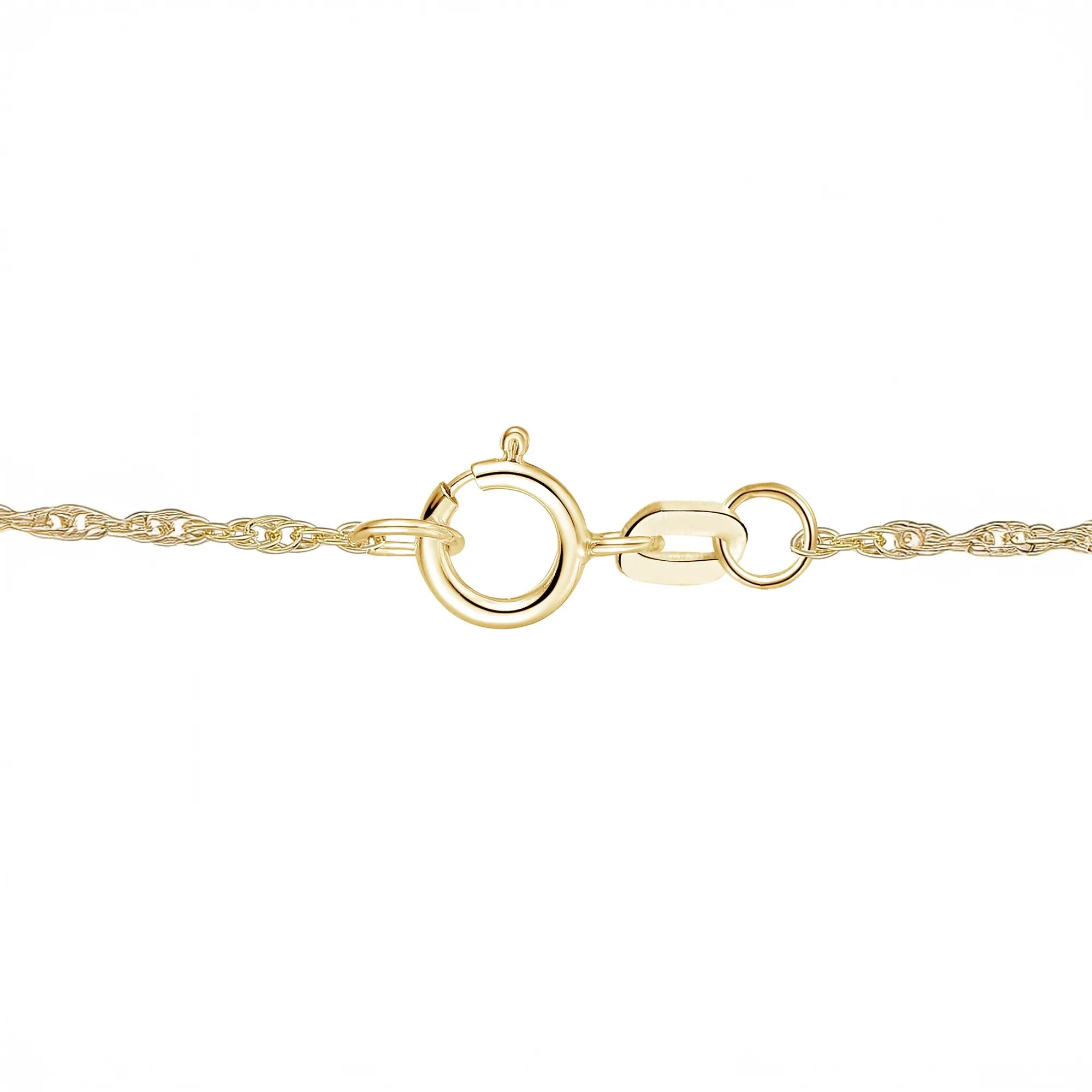 Lab-Created Emerald Oval & Diamond Accent Pendant Necklace 10K Yellow Gold Size 18" - Image 2