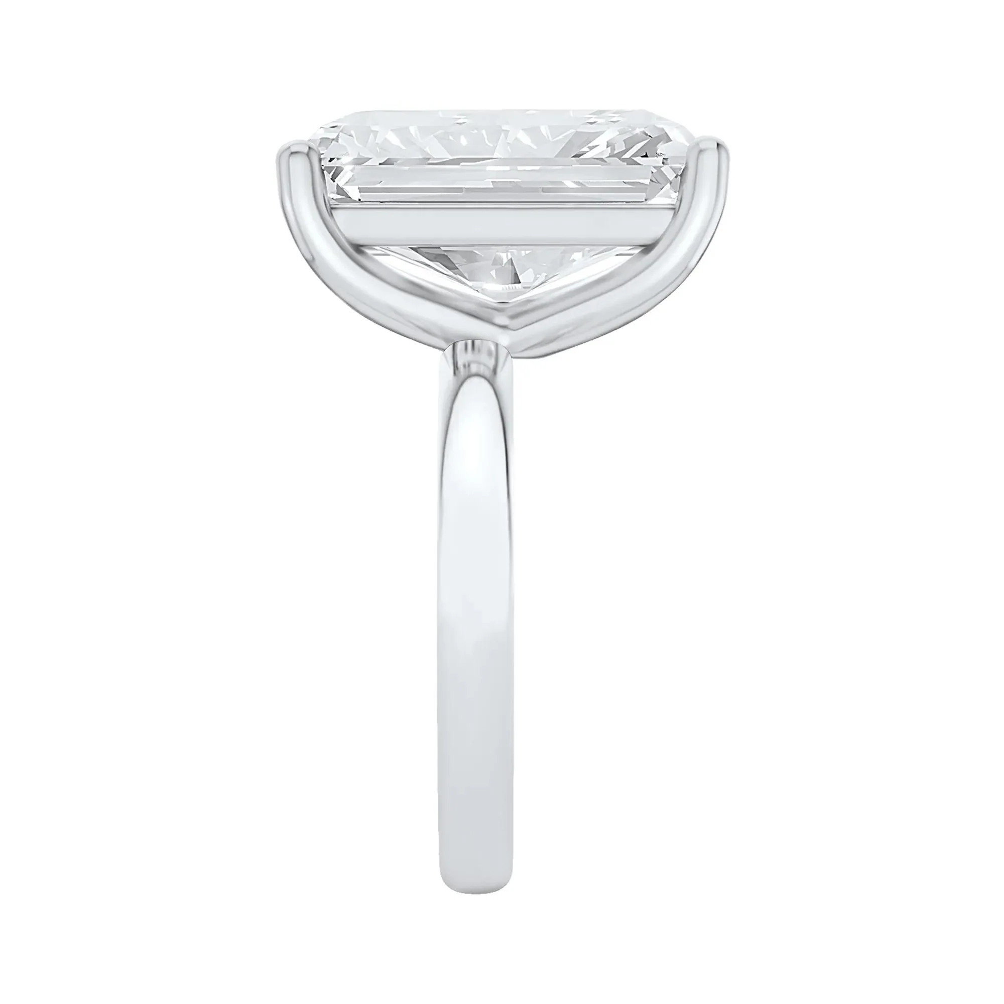 Lab Grown Diamond Radiant-Cut Solitaire Ring 14K White Gold (10 CT.) Size 7 2mm - Image 3