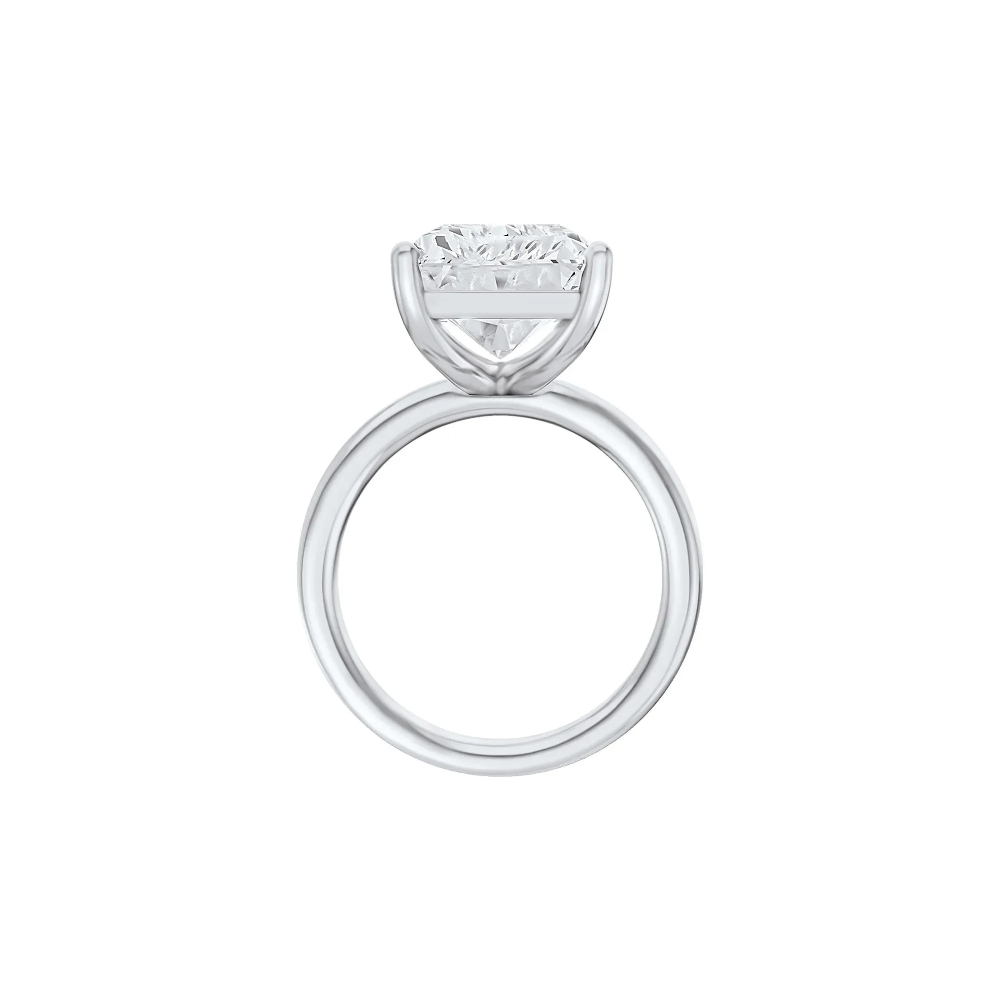 Lab Grown Diamond Radiant-Cut Solitaire Ring 14K White Gold (8 CT.) Size 6.5 2mm - Image 2